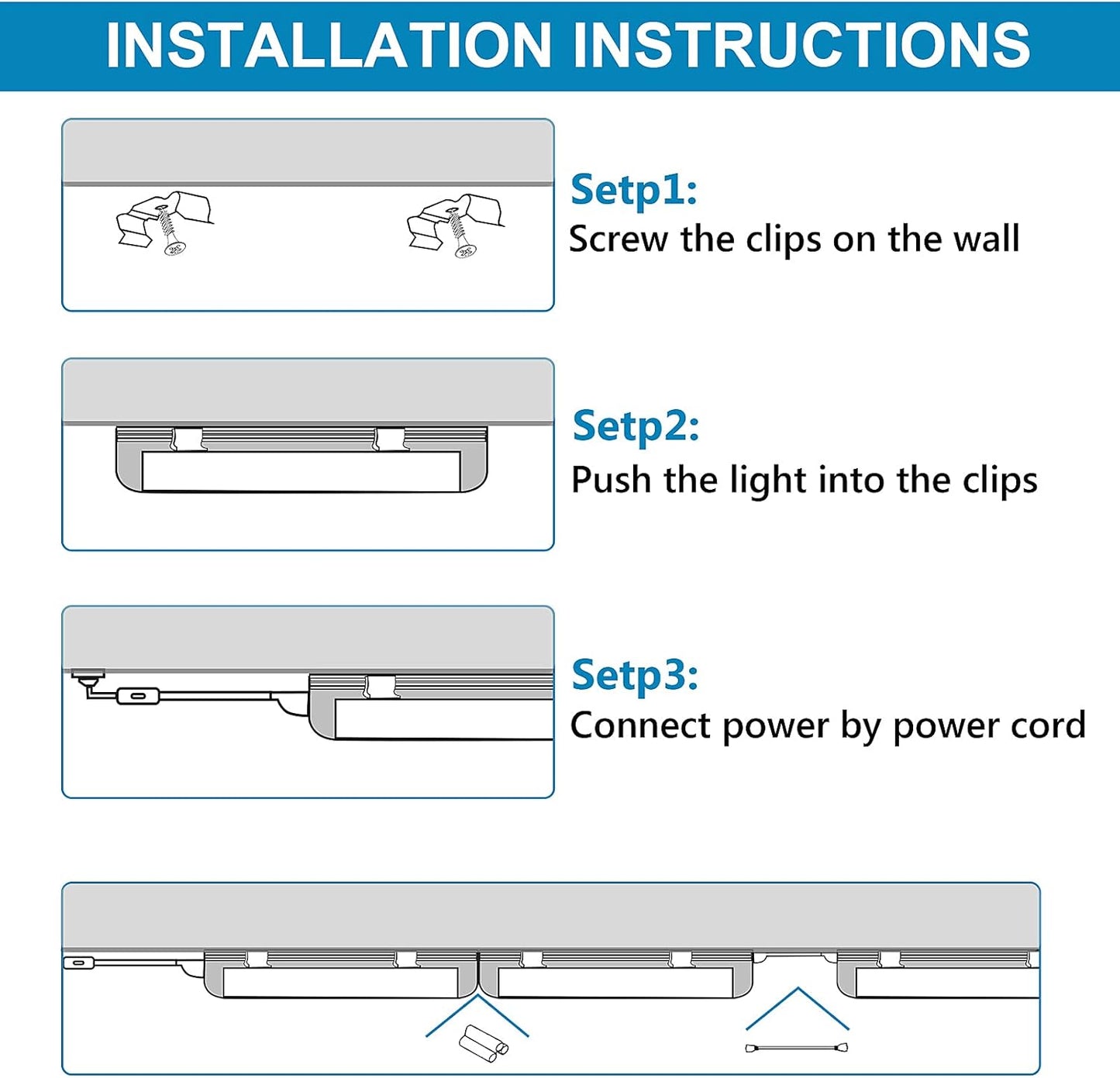20 Pack, LED Shop Light, 8FT 144W 14500LM 6000K, Cold White, U Shape, Clear Cover, Hight Output, Linkable Shop Lights, T8 LED Tube Lights, LED Shop Lights for Garage 8 Foot with Plug
