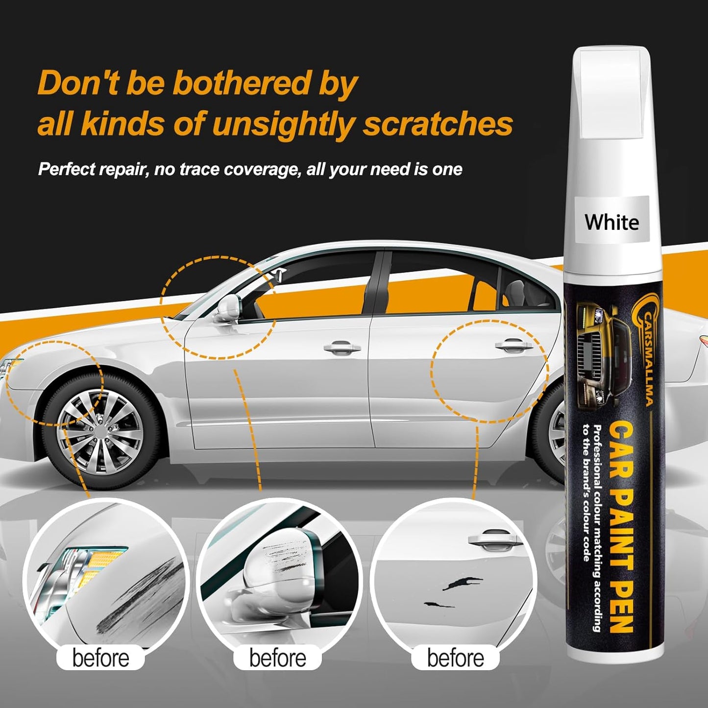 L0G3/6L Aurora Red Metallic Car Touch Up Paint for Volkswagen, Color Accurate Car Paint Scratch Repair Pen Kit Quick & Easy Fix Vehicle Chips and Automotive Nicks Scuff