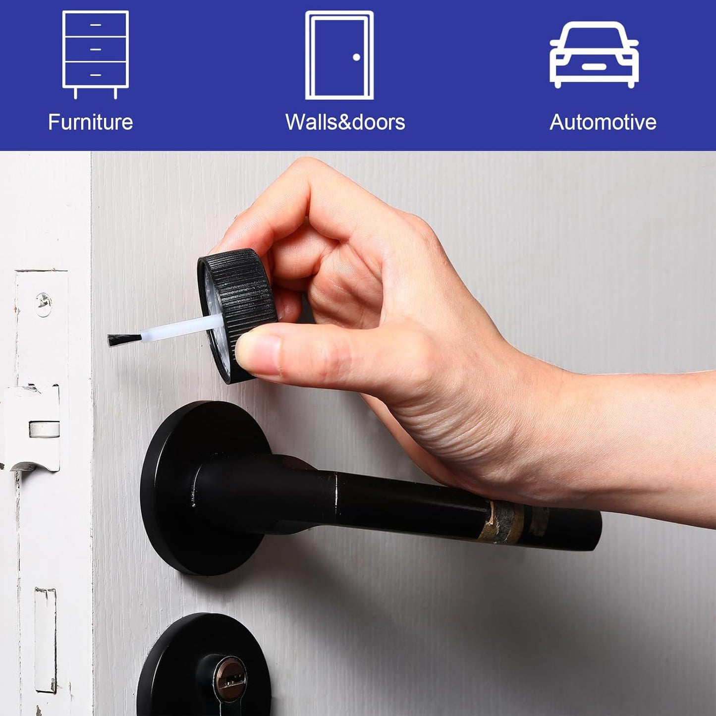 Maxcheck 180 Pcs Empty Touch Up Paint Bottles Container 1oz 30ml Reusable Small Paint Bottles with Brush Applicator and Mixing Ball for Fix Chips Scratches Auto Car