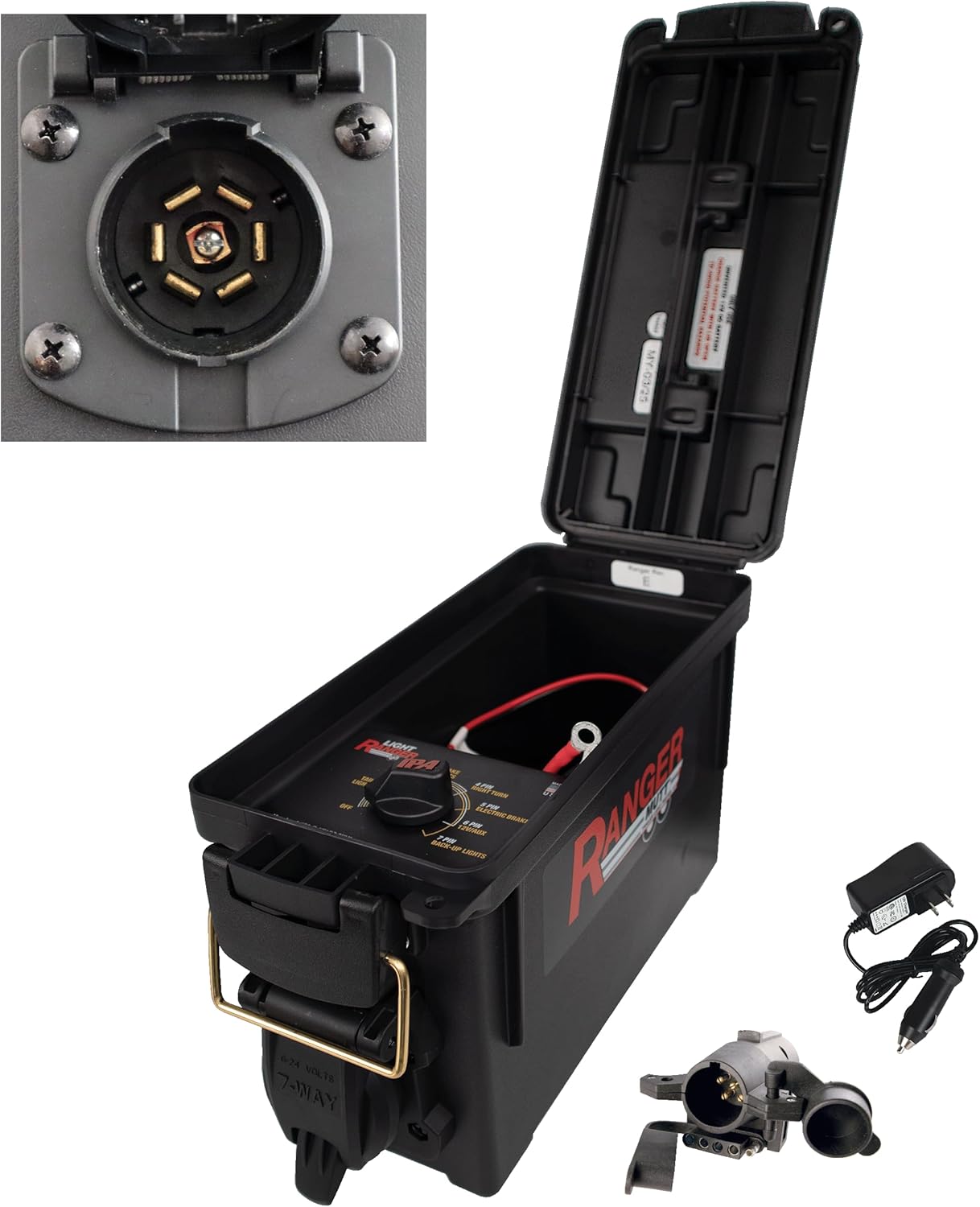 Innovative Products of America #9101 Light Ranger MUTT (7-Way Spade Pin Style with Adapter) Trailer Tester