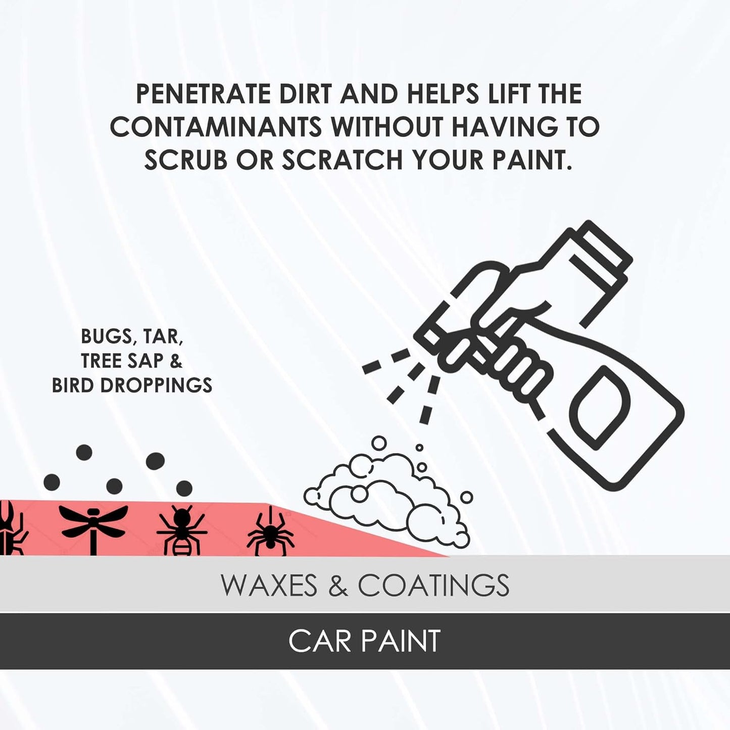 WASH&WHIPS Hockenheim Bug Remover - for Dead Insects, Droppings and Grease for Car Detailing, RVs, Trailers, Boats, Professional Strength Dissolves without Scratching, 16 fl oz