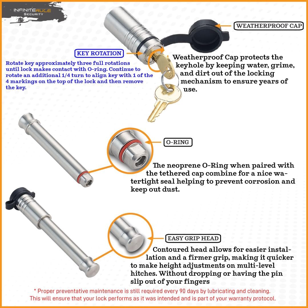 61073 | Receiver Lock for 3" Receiver