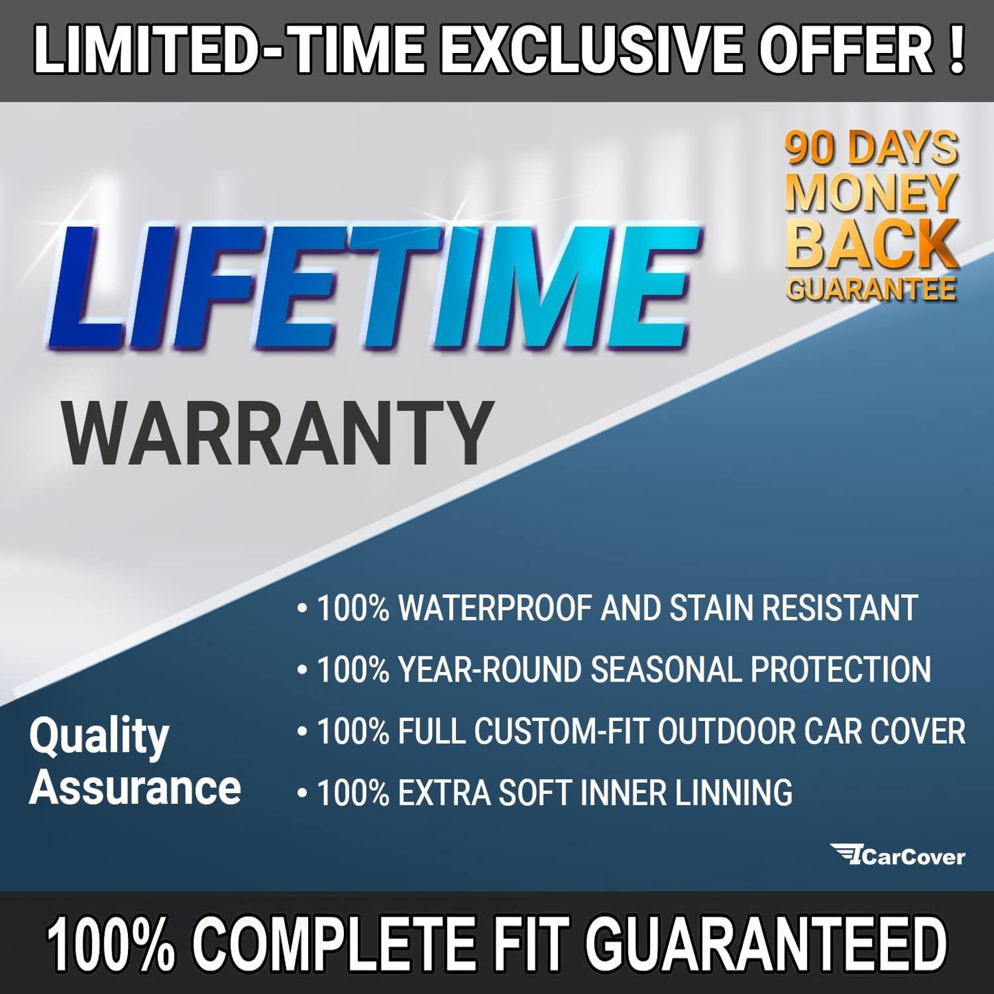 iCarCover Premium Car Cover for 2003-2005 Pontiac Sunfire 2-Door, 4-Door Heavy Duty Waterproof All-Weather Automobiles Custom Fit Indoor Outdoor UV Snow Protection Covers with Straps and Bag