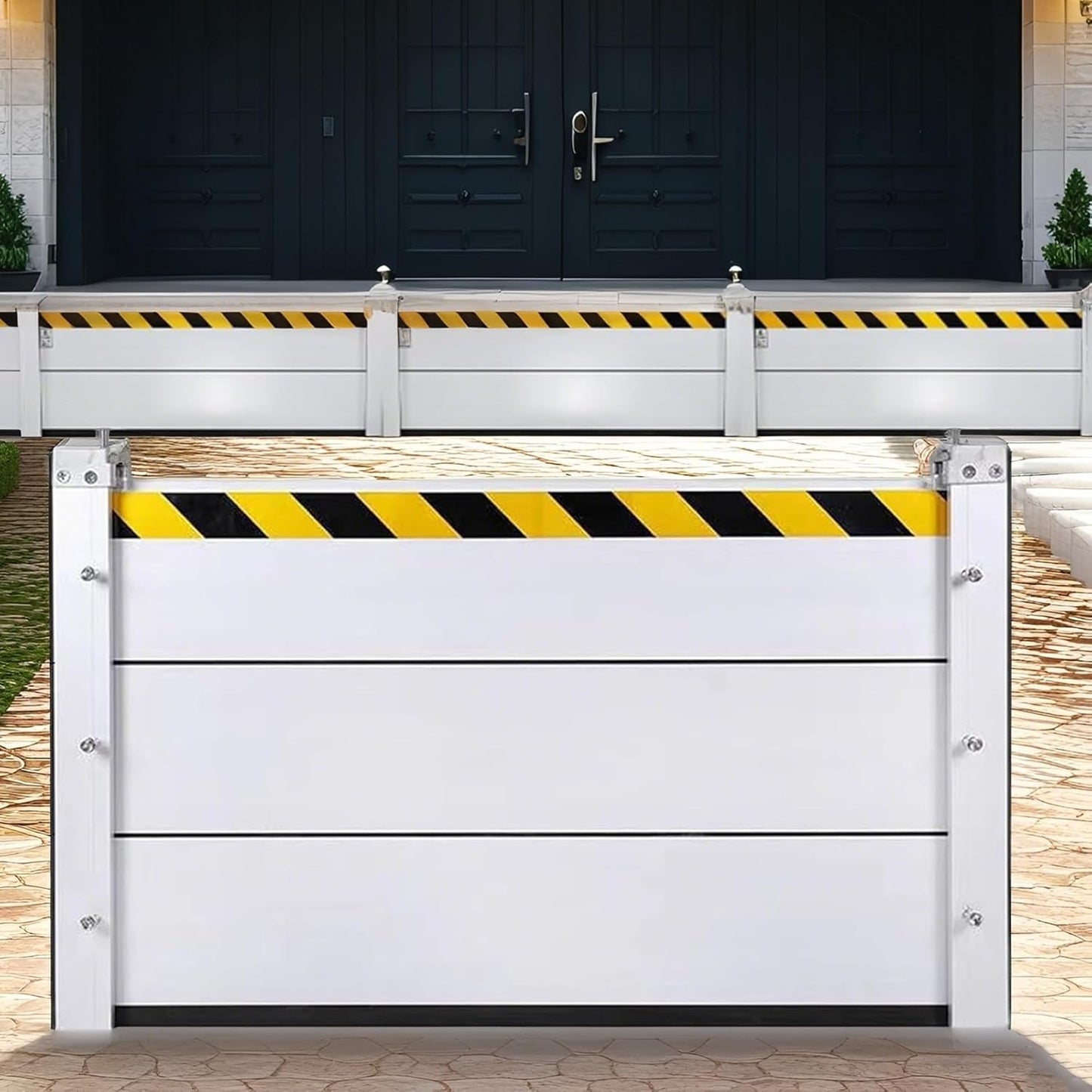 Flood Barriers for Home Exterior,Aluminum Alloy Outdoor Garage Doors Water Barriers for Flooding(H55Inch,L9.5FT)
