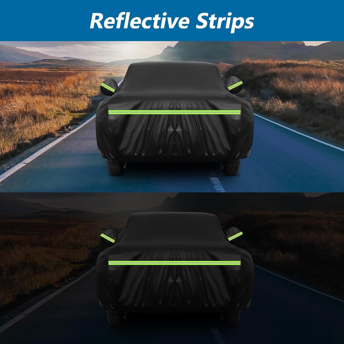 Waterproof Car Covers for Chevrolet Bel Air/150/210 1950-1957 Sedan/Coupe/Hardtop, 420D Oxford Cloth Sun Heat Protection Outdoor Full Covers with Driver Side Zipper Windproof Heavy Duty All Weather