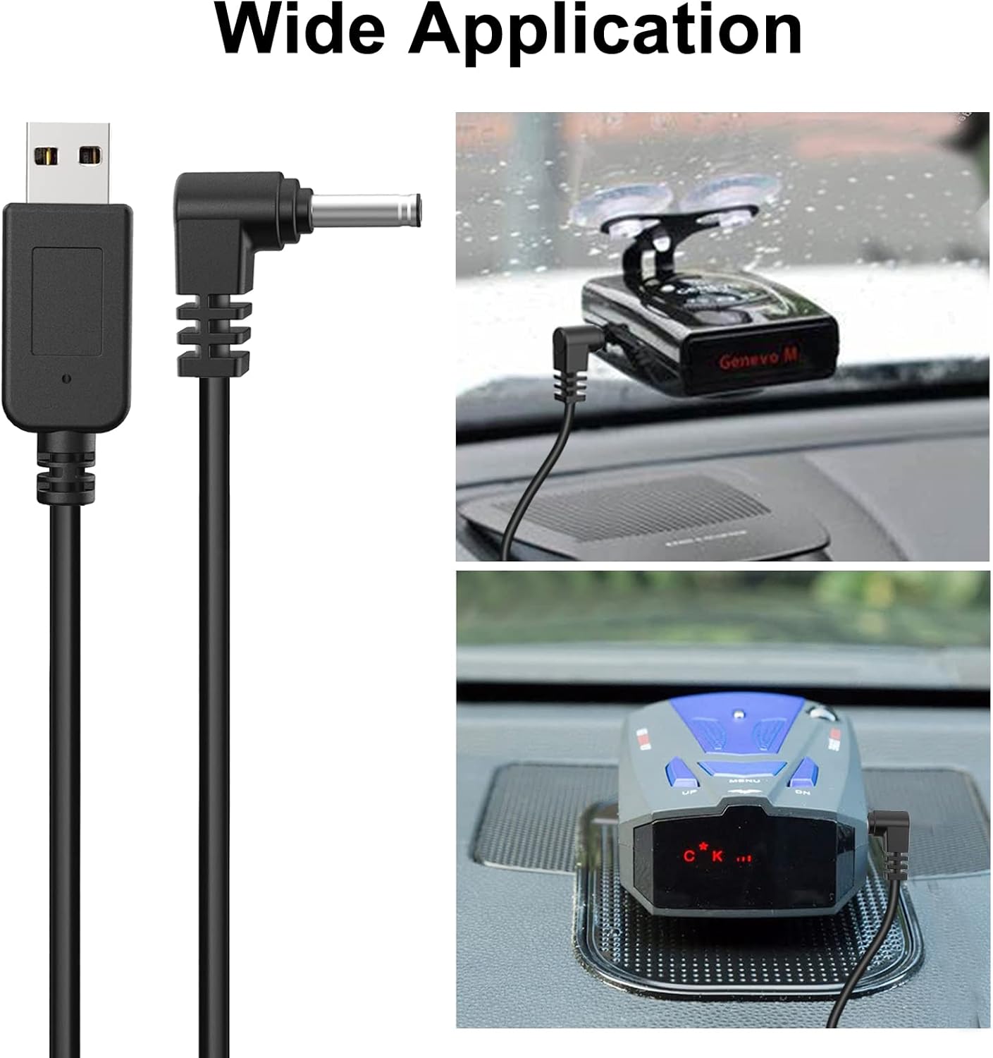 Radar Detector Cable, USB to DC3.5 Plug Cable,for Cobra Whistler Escort Valentine One Uniden Beltronics Radar Detector,Replacement Power Cable for Radar Detectors (DC3.5-3.3ft)