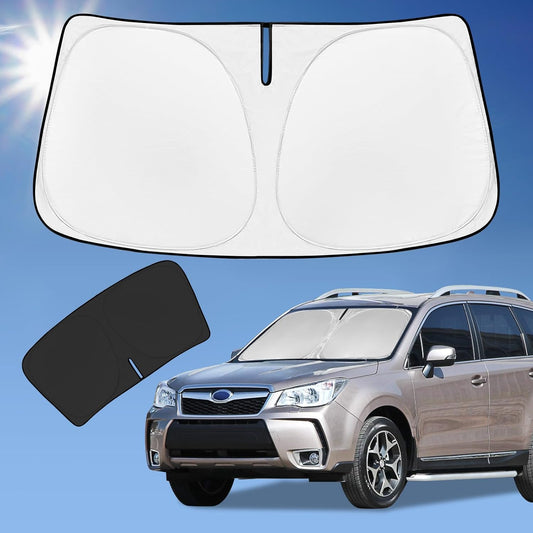 for Subaru Forester 2013-2018 Sun Shade Sunshade Windshield Cover, 240T Fabric 4-Layer Front Window Shade Custom Fit Forester Crossover, Base, Premium, Sport, Limited Sun Visor