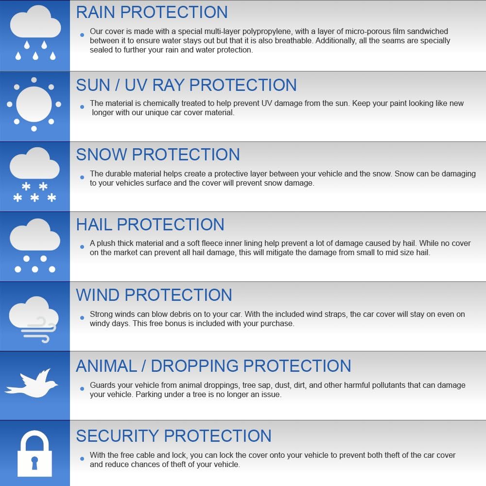 Car Covers Weatherproof Max Car Cover & Warranty Compatible with Porsche 2019-2022 911/992 – Outdoor Cover Theft Cable Lock Car Accessories Better Than Waterproof