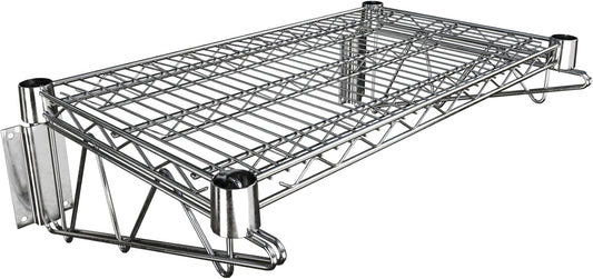 14" x 24" Chrome Wire Wall Mount Shelf