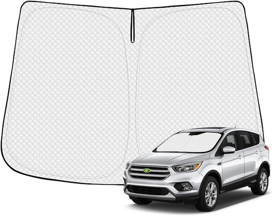 Windshield Sun Shade for 2013-2019 Ford Escape Accessories Thicken 6-Layer Front Window Sunshade Cover Sun Visor Protector Foldable Block UV Rays Keep Vehicle Cool