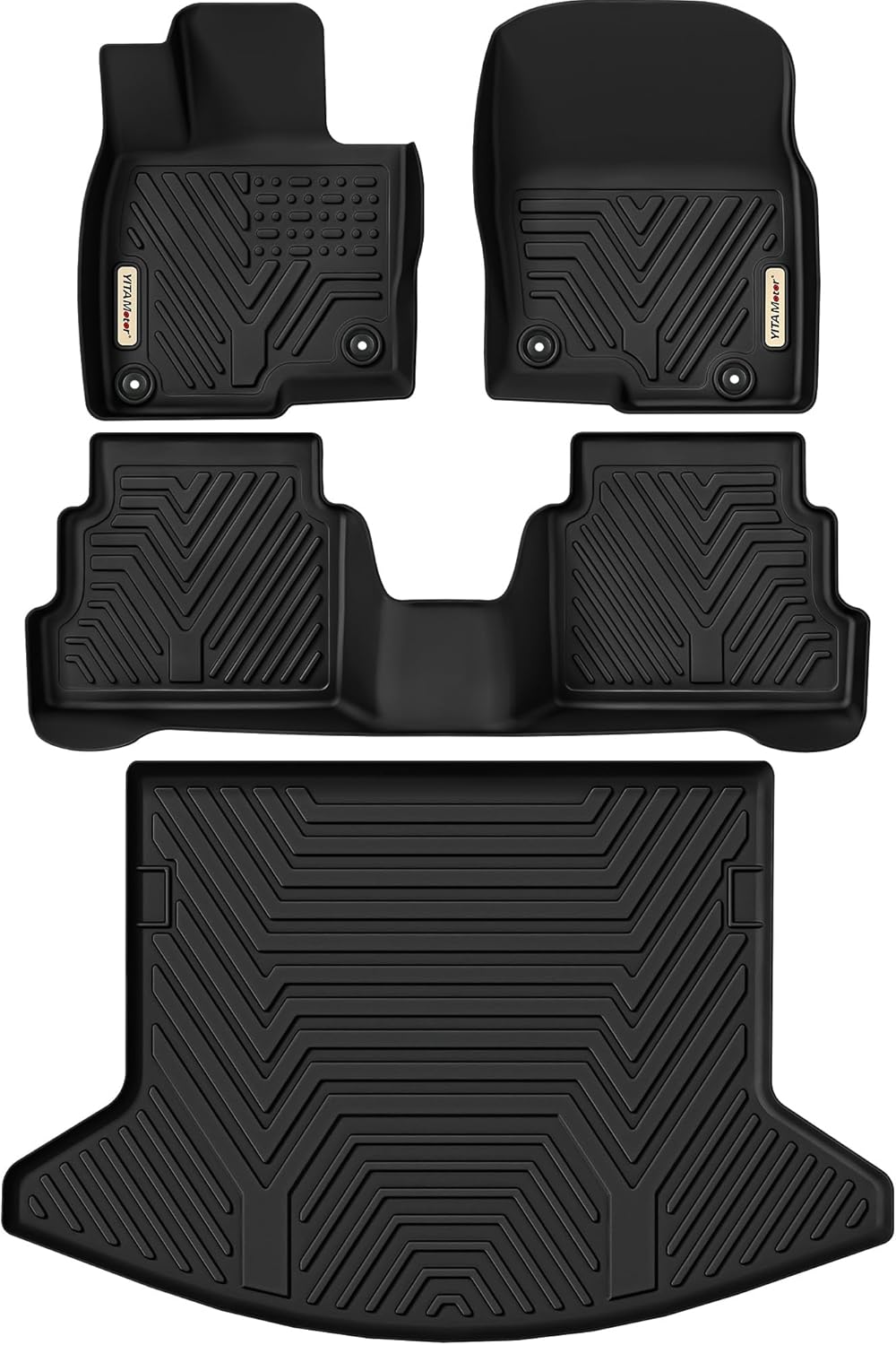 YITAMOTOR Floor Mats & Cargo Mats Set Fit for Mazda CX-5 2017-2021, Custom Fit TPE All Weather Mazda CX-5 CX5 Floor Liners Set