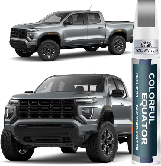 Sterling Metallic(GXD/WA130H) Touch Up Paint for GMC, Car Paint Pen Scratch Repair Two-In-One Touch Up Paint, Premium Car Scratch Remover for Deep Scratches