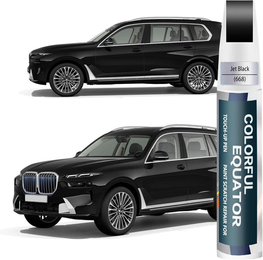 Jet Black(668) Touch Up Paint for BMW, Car Paint Pen Scratch Repair Two-In-One Touch Up Paint, Premium Car Scratch Remover for Deep Scratches