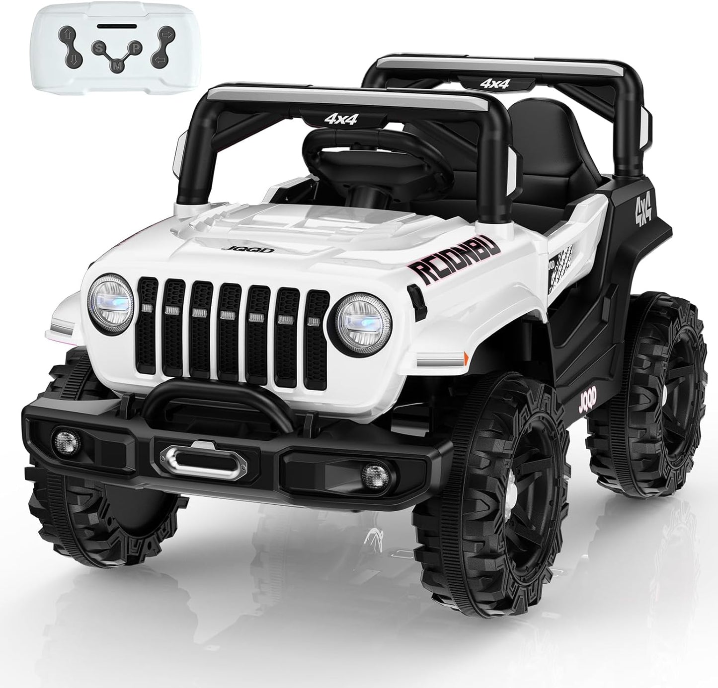 SEALIGHT 12V Kids Ride On Car Truck w/Parent Remote Control, Electric Car for Kids Children Ride On Toy Toddler with Double Doors/Safety Belt/LED Lights/Music Player/Bluetooth