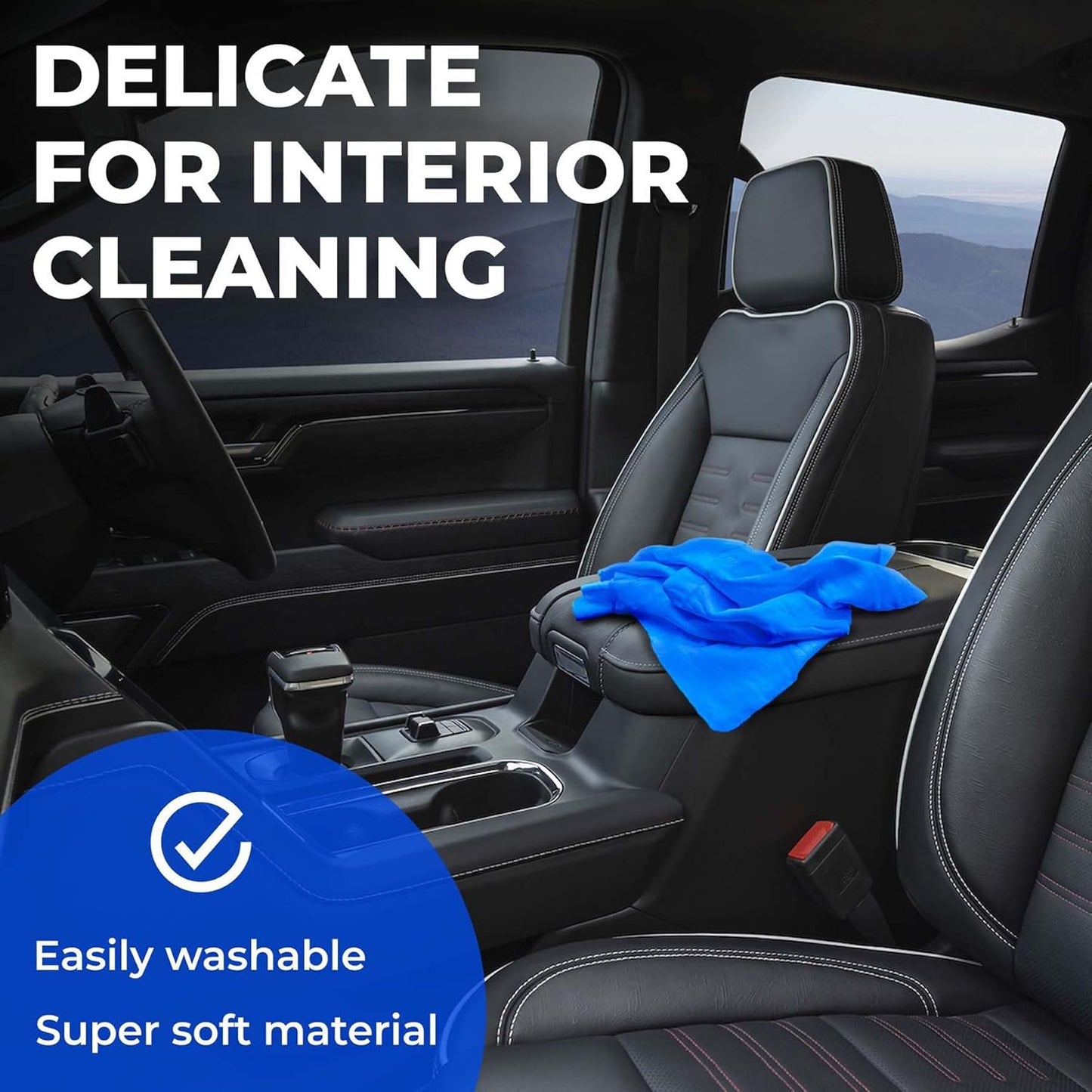 Premium XL Shammy Towel for Car - 2pk (34”x25”) - Super Absorbent Chamois Cloth - Spots & Scratch-Free - Reusable Car Drying Towels