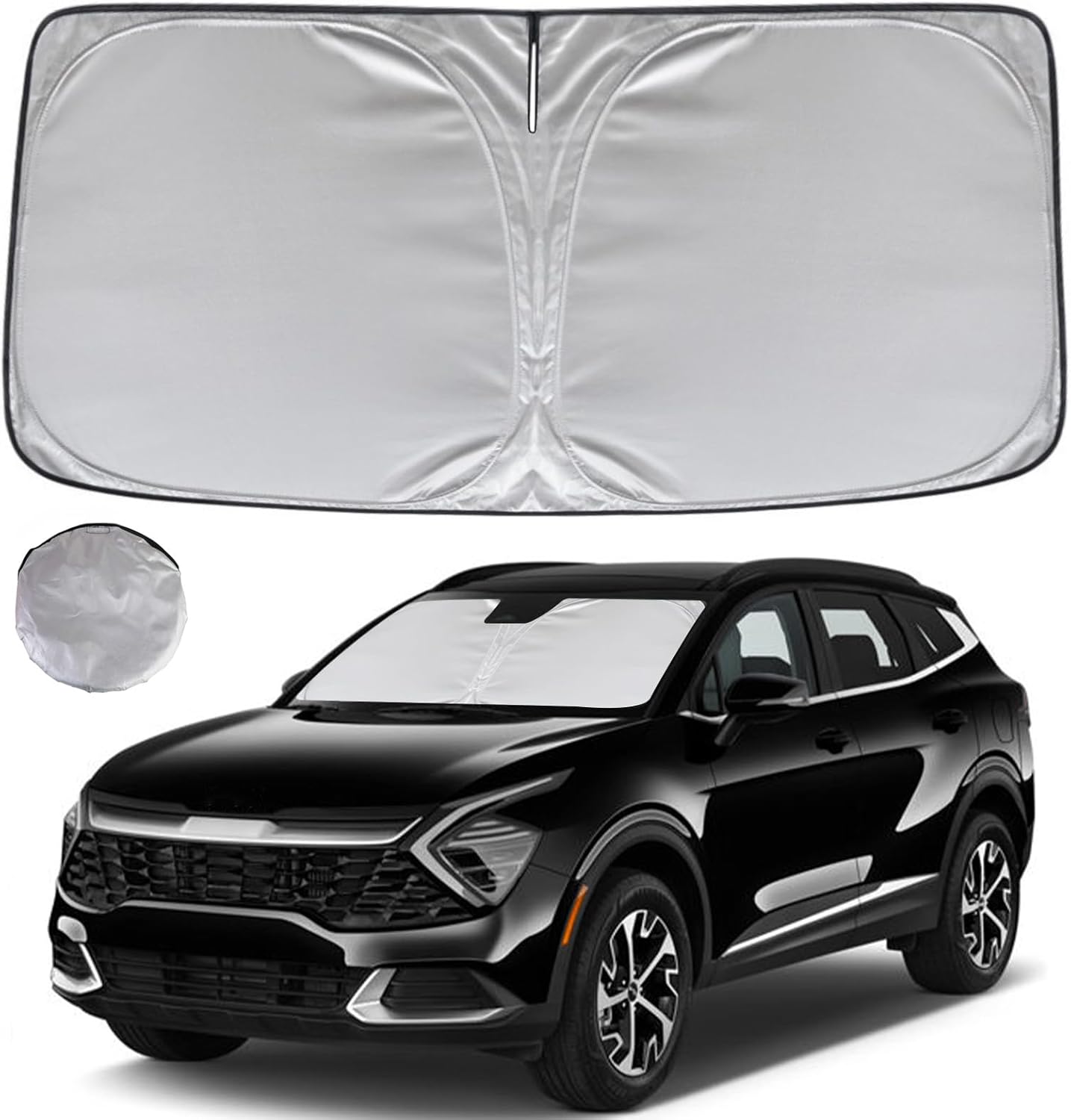 KAYZT Windshield Sun Shade for 2023-2025 2026 Kia Sportage NQ5 Foldable Sunshade Front Window Custom Fit Car Accessories