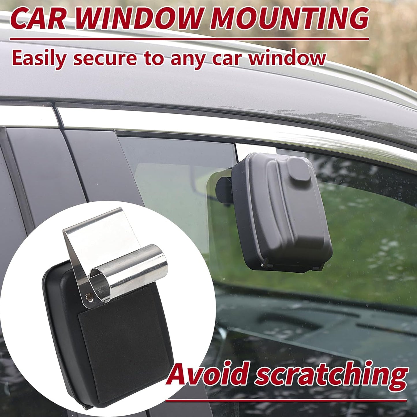 Car Window Lock Box for Turo, Black Portable Lockbox for Car Keys, Car Key Lock Box Fit for Ride Share, Turo, GetAround, with Sturdy Large Capacity, Protective Cover, Weather Protection