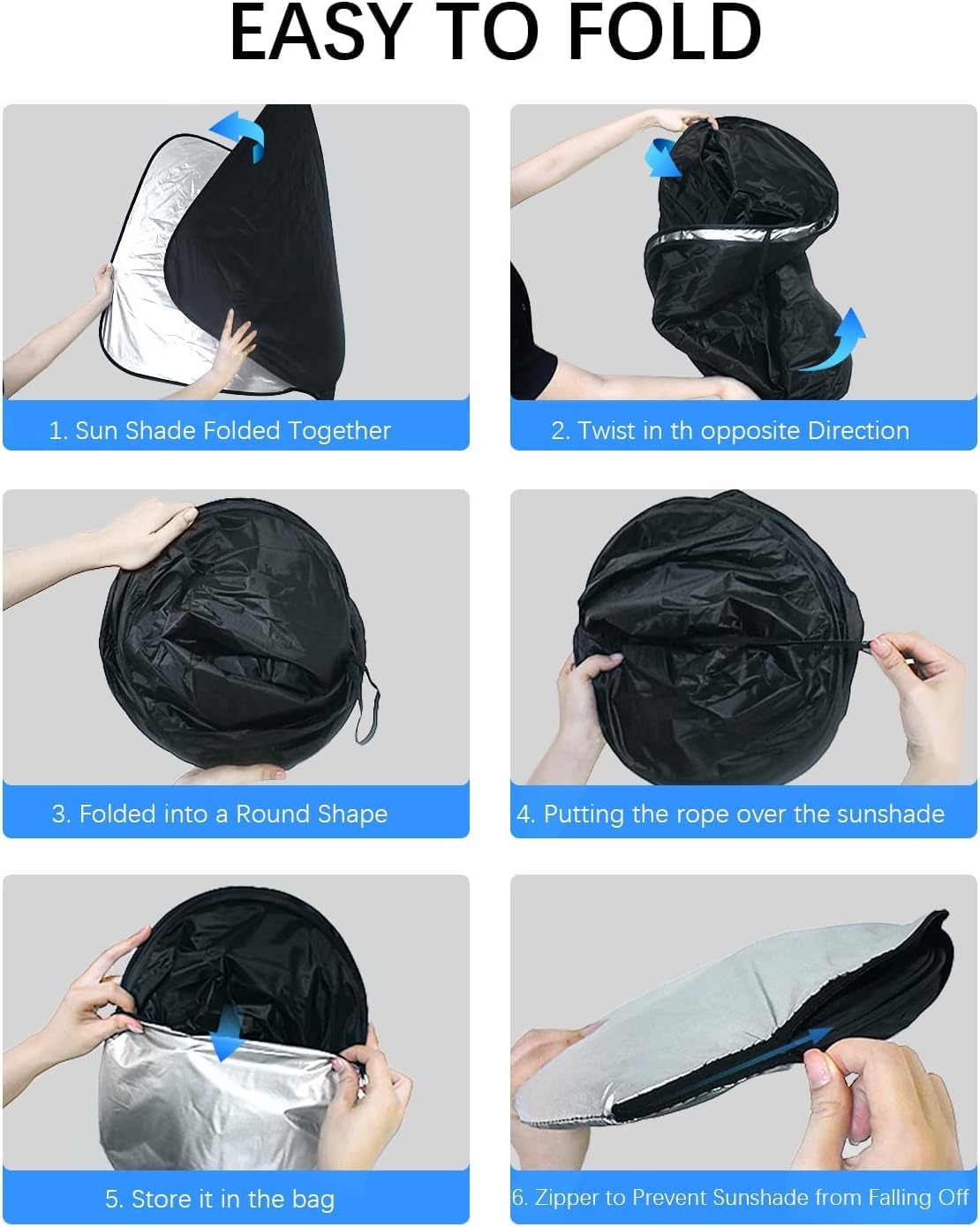 2025 Upgrade Front Windshield Sun Shade Foldable Ford Transit Sun Shade Foldable Sun Shade Automotive Windshield Sunshades fit for Ford Transit 2015-2025 |Keep Car Interior Cooler|