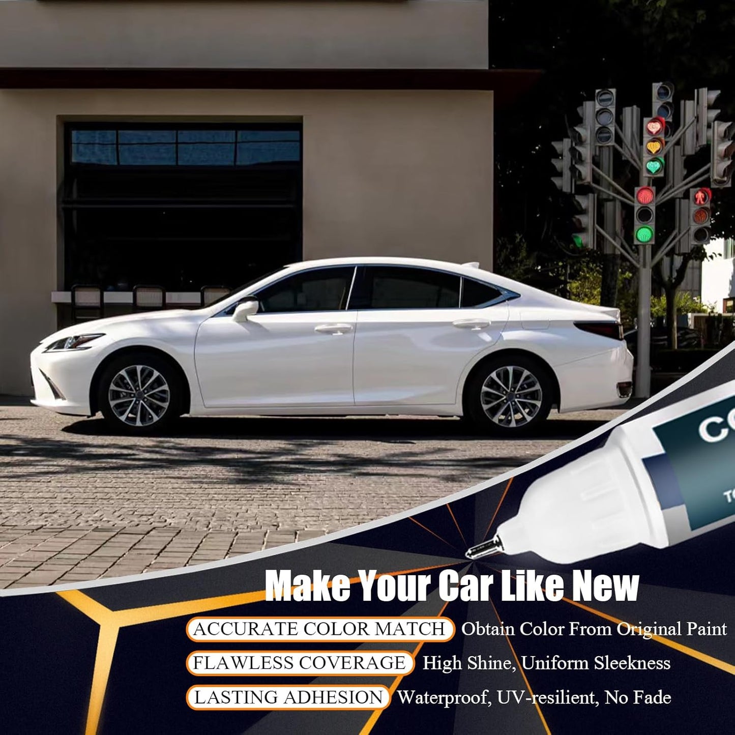 Copper Cres(4Y5) Touch Up Paint for Lexus, Car Paint Pen Scratch Repair Two-In-One Touch Up Paint, Premium Car Scratch Remover for Deep Scratches