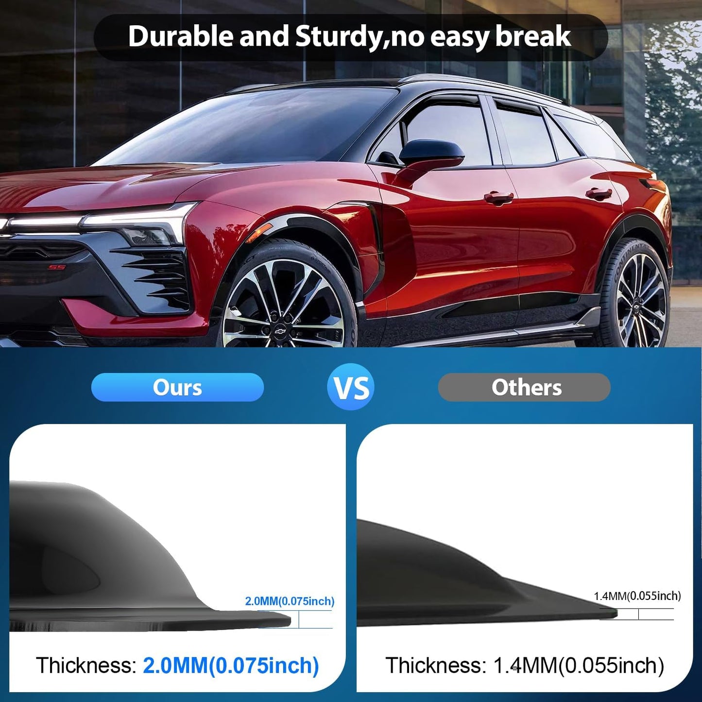 Nilight Durable in Channel Rain Guards for Chevy Blazer 2019 2020 2021 2022 2023 2024 2025 Window Deflectors, Vent Window Visors-4pcs