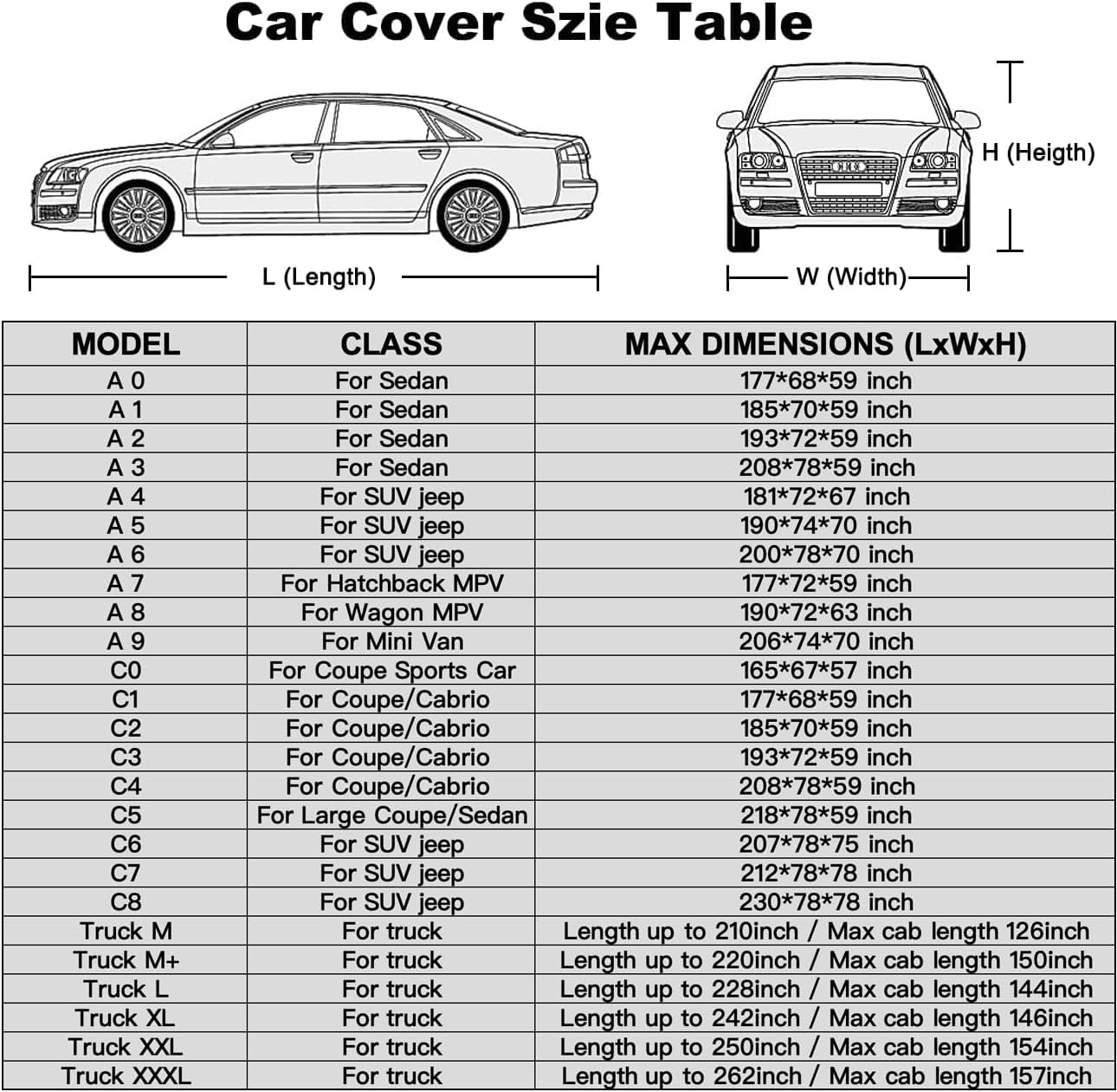 Kayme 7 Layers Truck Cover Waterproof All Weather, Universal Fit Chevy Silverado, GMC Sierra, Ford F150/F 150 Heavy Duty Outdoor Pickup Cover Snow Uv Sun Protection, (Length Up to 250 inch) XXL/Black.