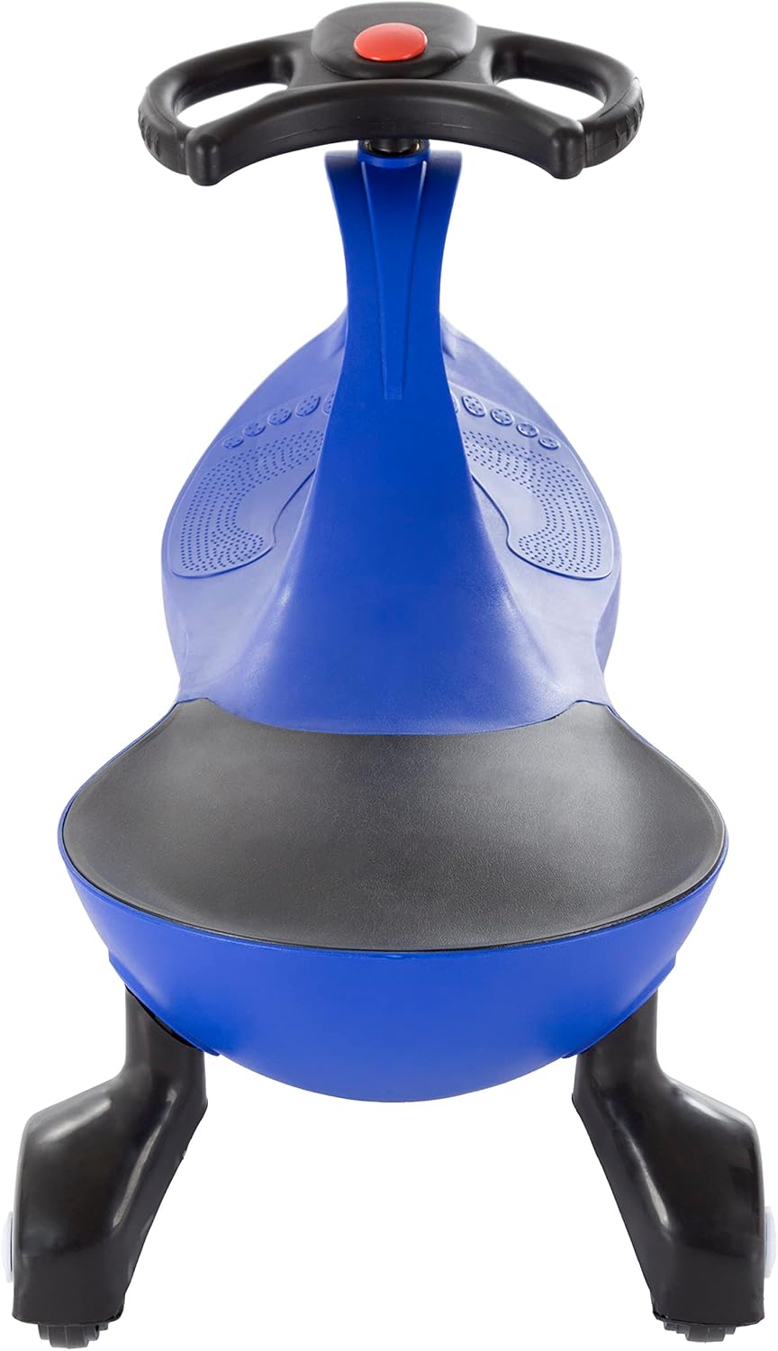 Lil' Rider Wiggle Car Ride on Toy - No Batteries, Gears, or Pedals - Just Twist, Swivel, and Go - Outdoor Ride on for Kids 3 Years and Up (Blue), Large