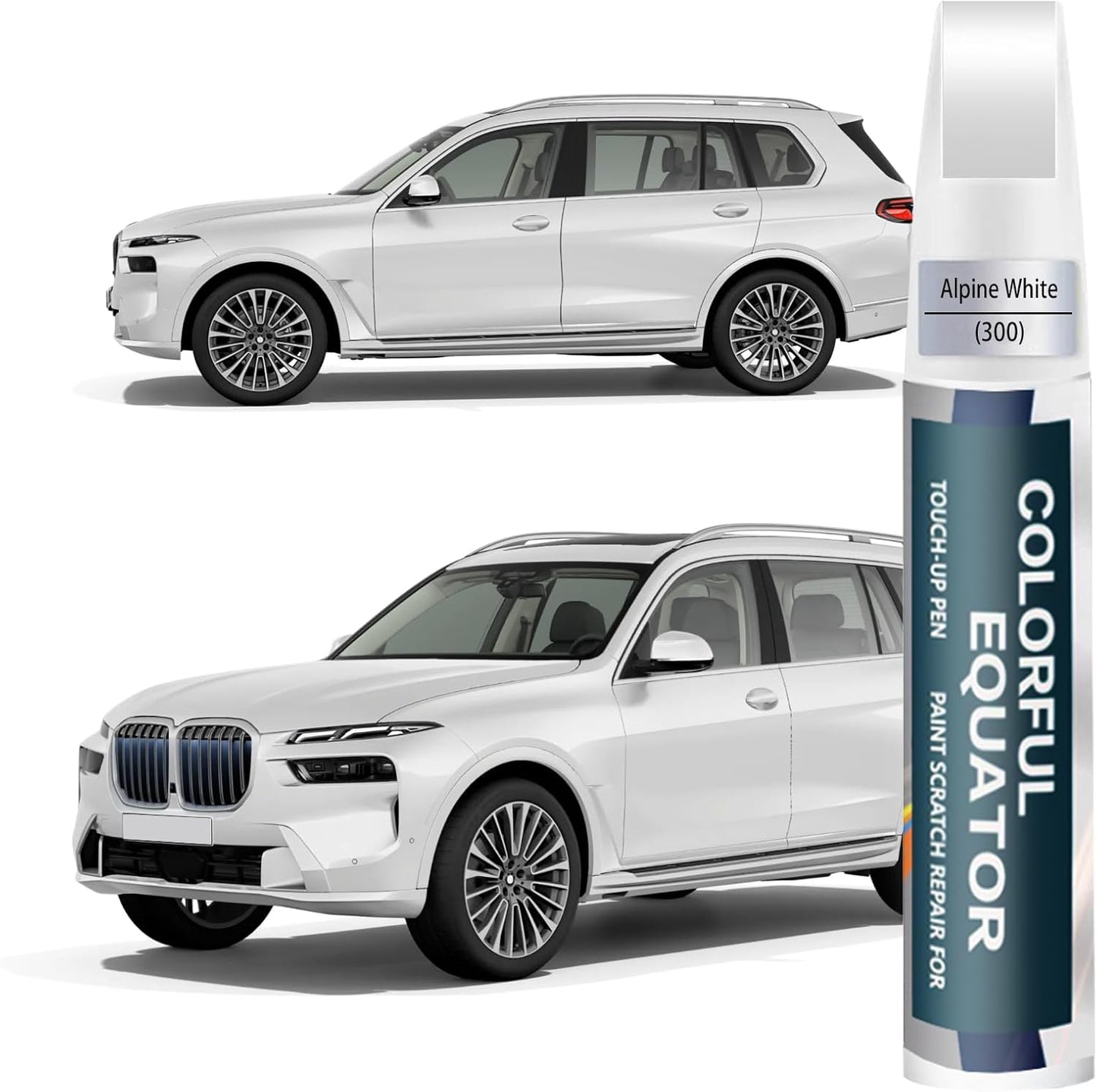 Alpine White(300) Touch Up Paint for BMW, Car Paint Pen Scratch Repair Two-In-One Touch Up Paint, Premium Car Scratch Remover for Deep Scratches