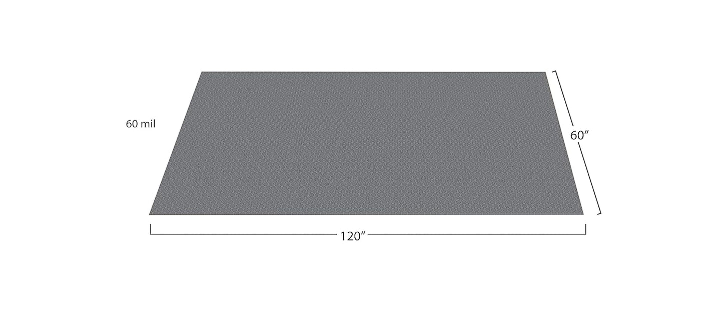 G-Floor Small Coin Pattern Vinyl Garage Flooring Mat (5' x 10', Slate Grey Color) - Versatile Protector Saves Your Floor from Spills and Dents