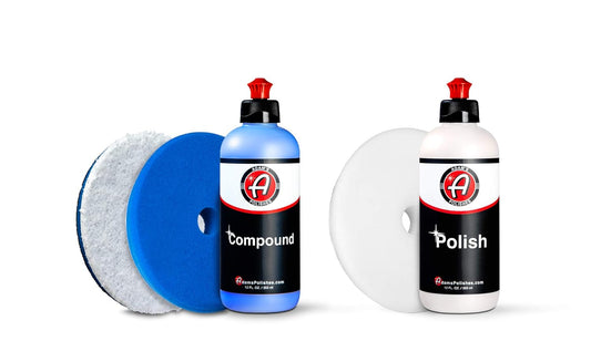 Adam's Polishes 2-Step Polishing System 12oz Combo - Silicone-Free, Body Shop Safe Formula - Quick, Professional Correcting and Polishing for Clear Coat, Gel Coat, Etc. (5.5 Kit)