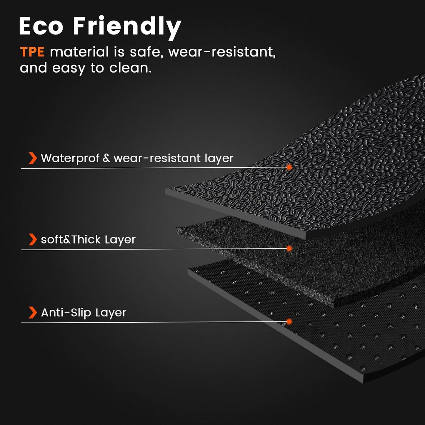 KMF Custom Fit Floor Mats for Nissan Murano 2025 Accessories, All Weather 3D TPE Waterproof Car Floor Liners - Front & Rear 2 Row, Anti-Slip Deep Grooves Car Mats Full Set