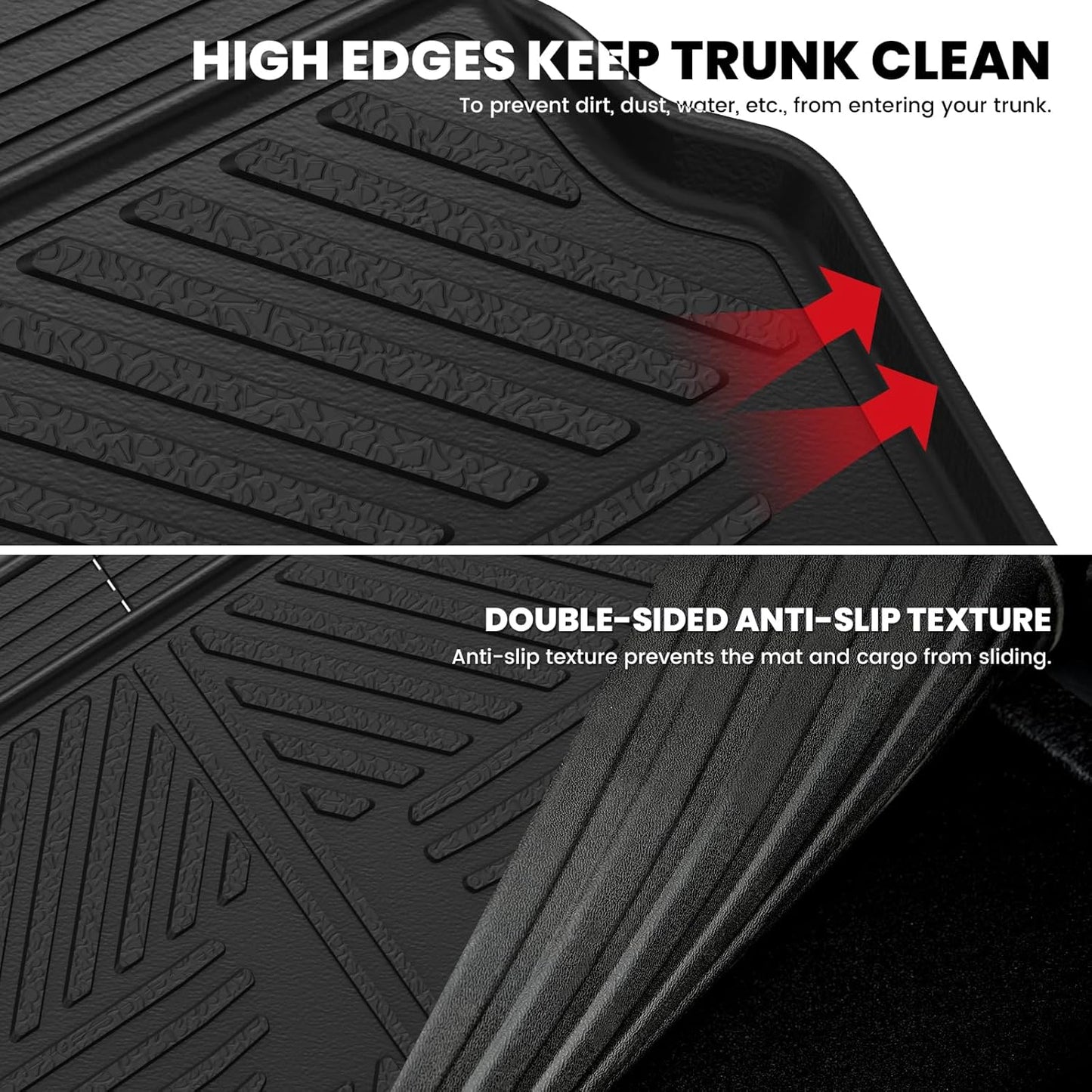 LASFIT Cargo Mat & Backrest Mat for Mercedes Benz GLS 450/580 / 63 AMG 2026 2025 2024 2023 2022 2021 2020, All Weather TPE Waterproof Cargo Liner Custom Fit GLS 2020-2026 Trunk Mat with Seatback