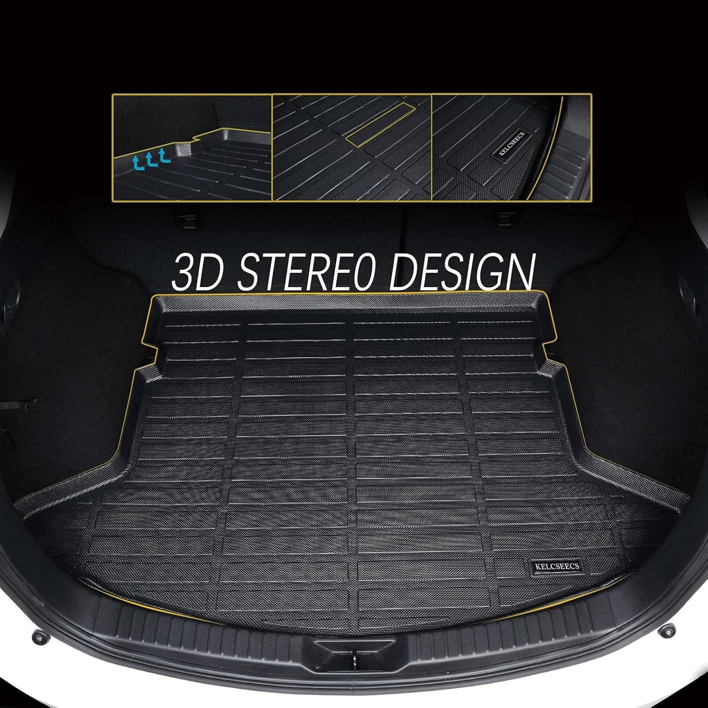 KELCSEECS Floor Mats & Cargo Liner(in Upper Position) for 2017 2018 2019 2020 2021 2022 Honda CRV(Not for Hybrid) Car Mats Automotive Cargo Mat Trunk Mat CR-V All Weather Floor Mats Trunk Liner