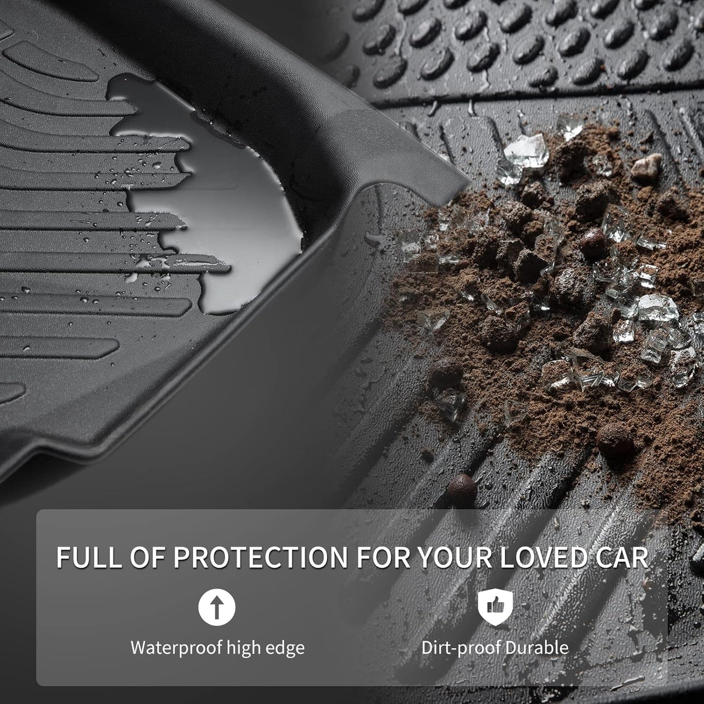 KELCSEECS® Floor Mats & Cargo Liner Custom for Chevy Malibu 2016-2025,All Weather Protection Anti-Slip TPE Floor Liners Full Set Chevy Malibu Accessories Black