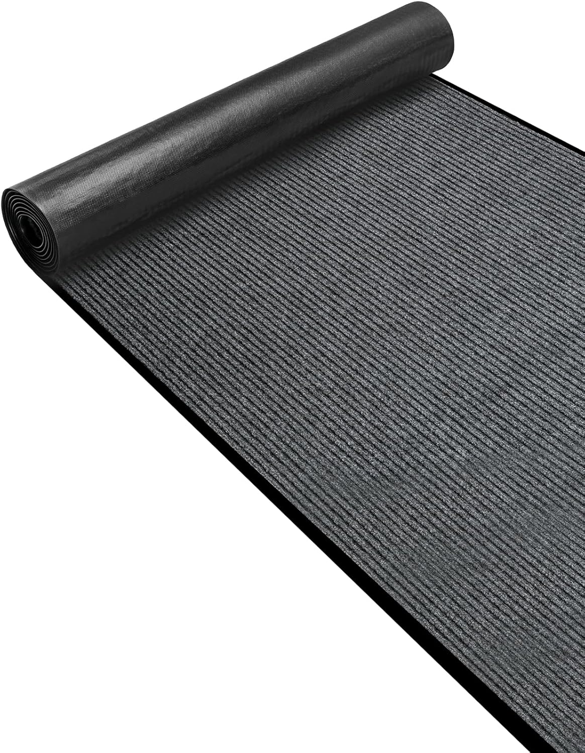 Urban Vista 3' x 10' Commercial Grade Striped Brush Step Entrance Mat, Vinyl Backing, Heavy Duty Indoor Outdoor Door Mat
