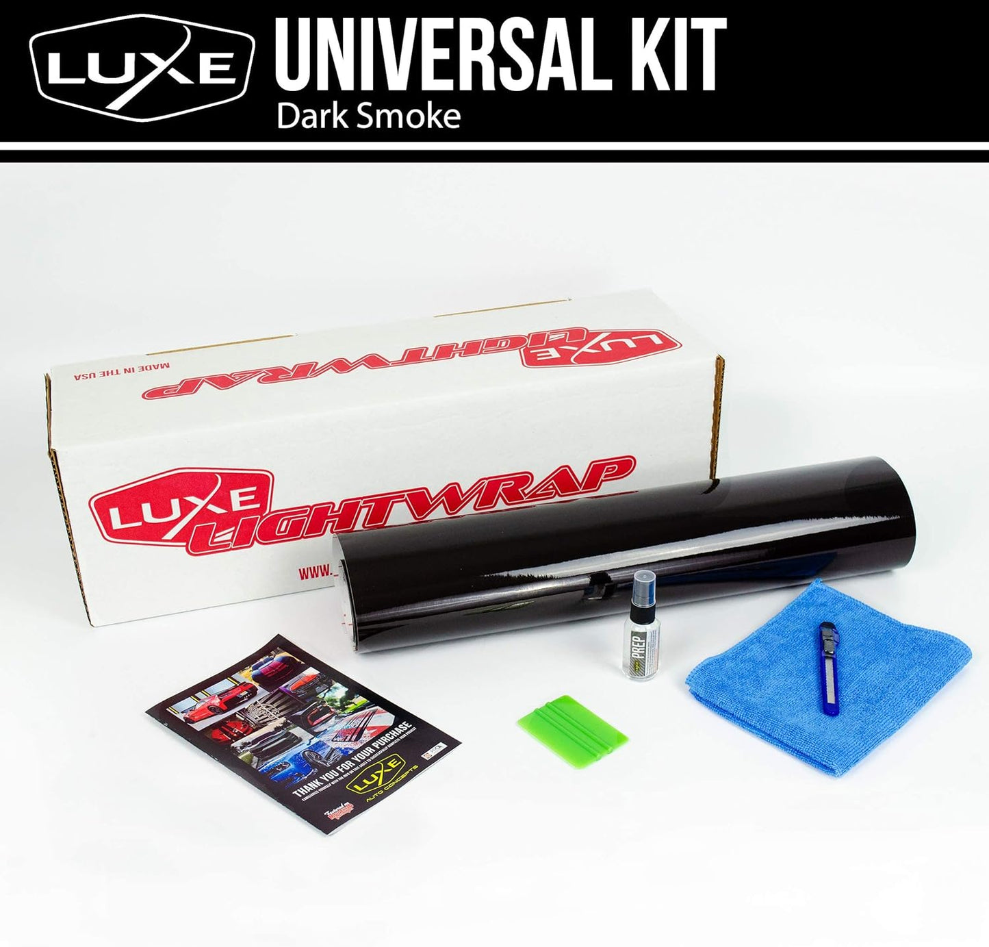 Luxe LightWrap Dark Smoke Universal Headlight Tint Light Tail Kit (20” x 3 Yard)