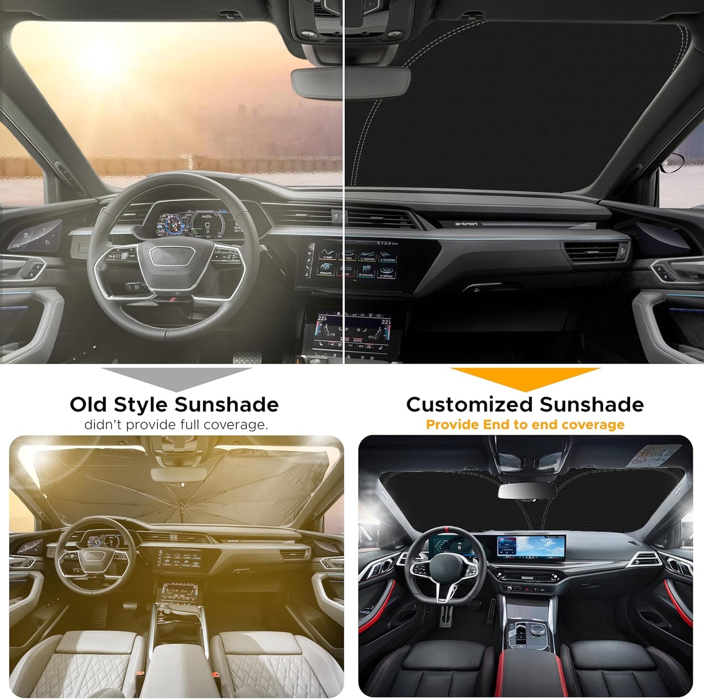 for Subaru Outback 2015-2019 Windshield Sunshade - EcoNour 240T Polyester Material Cars Sun Visor Reflector Blocks UV Rays - Foldable Sunshade Interior Protection-Subaru Outback Accessories