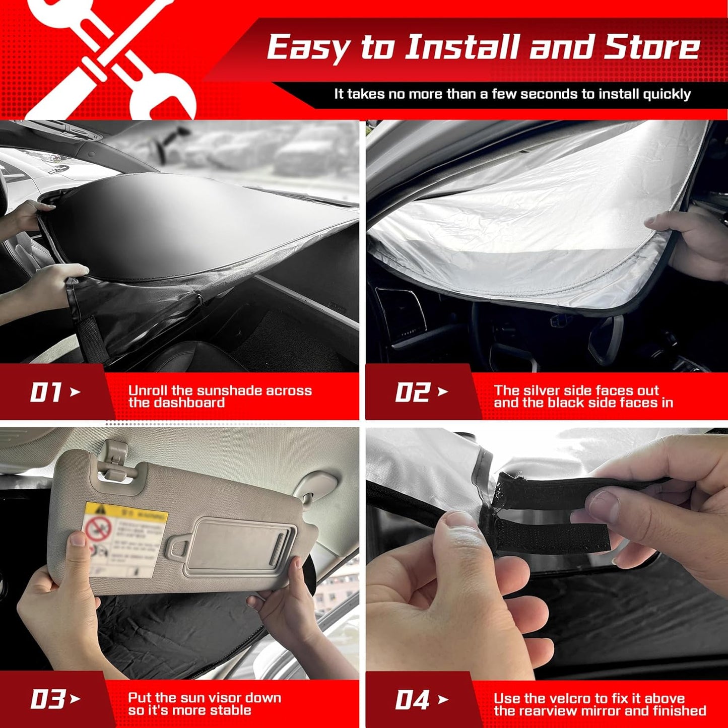ARISMOTOR Windshield Sun Shade for Honda Odyssey (LX EX EX-L Touring Elite Minivan) 2018-2025 2026, Custom Fit Foldable Front Window Sunshade Sun Visor Protector, Block UV Rays Keep Your Car Cooler