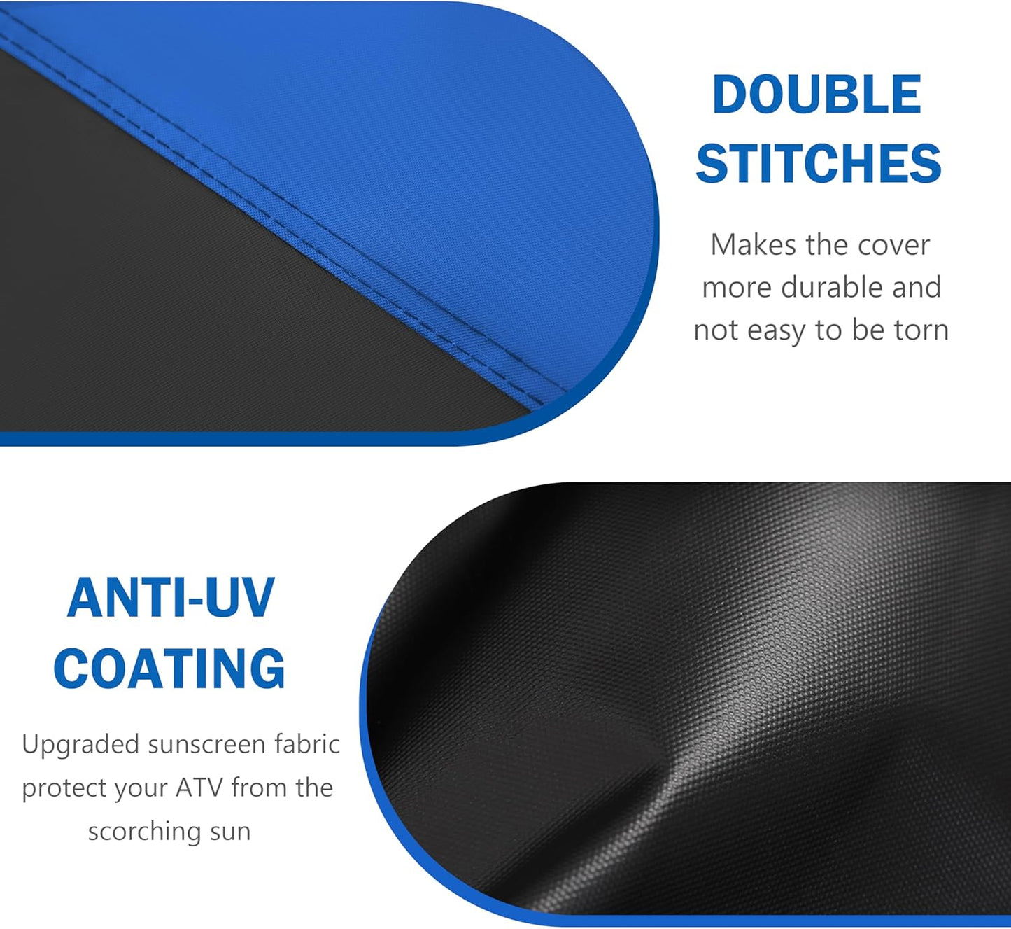 MORNYRAY ATV Cover Waterproof Heavy Duty Universal Quad Cover Outdoor Storage Cover 4 Wheeler UV Protection for Polaris Yamaha Honda Suzuki Kawasaki (Black, A2-82.7''L x 47.2''W x 45.2''H)