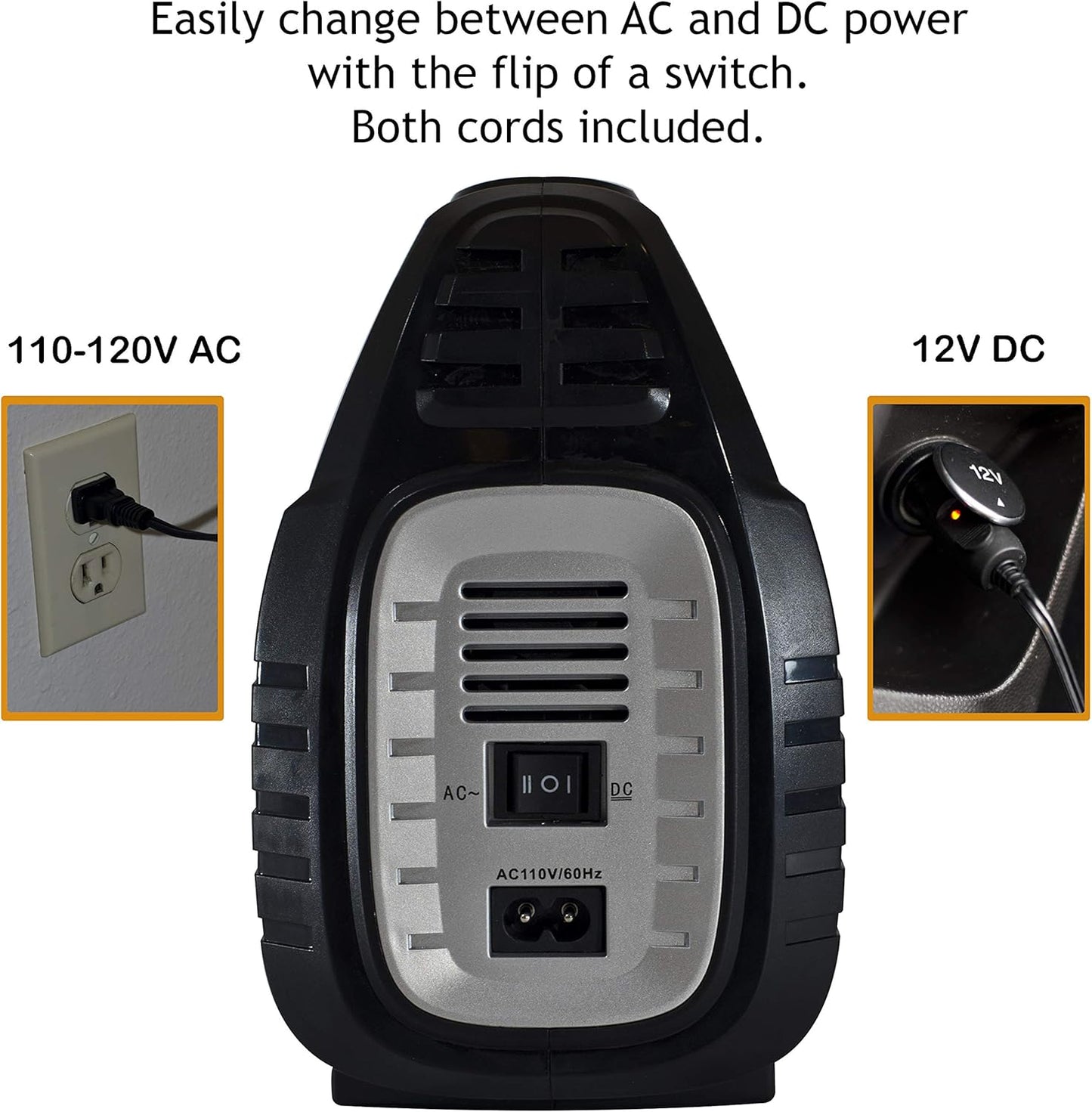 JACO SmartPro 2.0 AC/DC Digital Tire Inflator Pump - Automatic Portable Air Compressor - 100 PSI (12V DC, 110-120V AC)