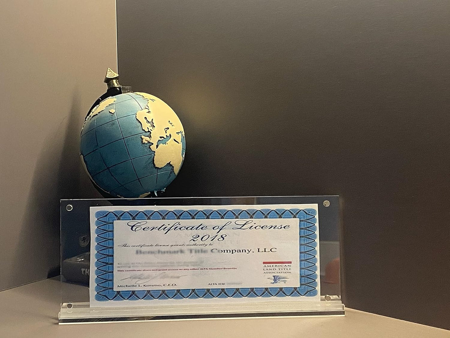 IEEK 2 Pack of Acrylic Business License Frame for 4x9 Business License Certificate Desk/Table Top Display,Clear Certificate Holder Panoramic Photograph Picture Frame,4x10 Inch