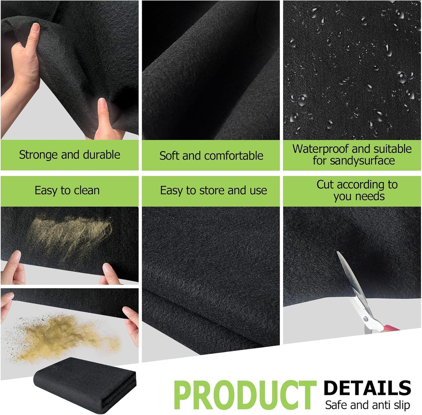 Outdoor Storage Shed Floor Mat, 6 * 8.2FT Waterproof Washable Garden Flooring Pad with Non Slip Backing, Soft Furniture Patio Covering Carport dust Oil Mat-Tool Shed, Storage Shed Not Included