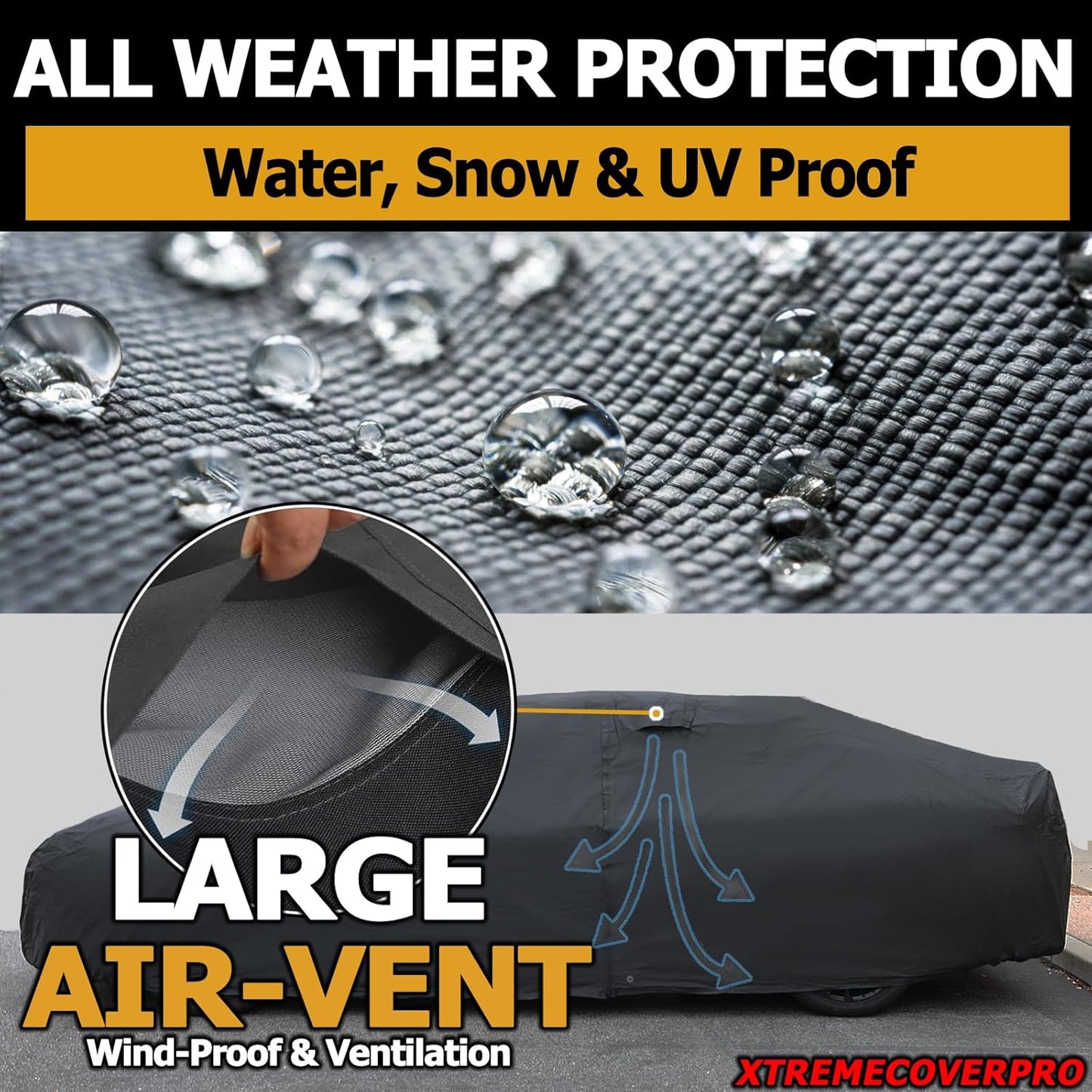 All Weather Waterproof car Cover Good for rain Snow uv Protection dust Small SUV Sportage NIRO Liberty Renegade Tucson XC40 Grand Vitara Compass Black