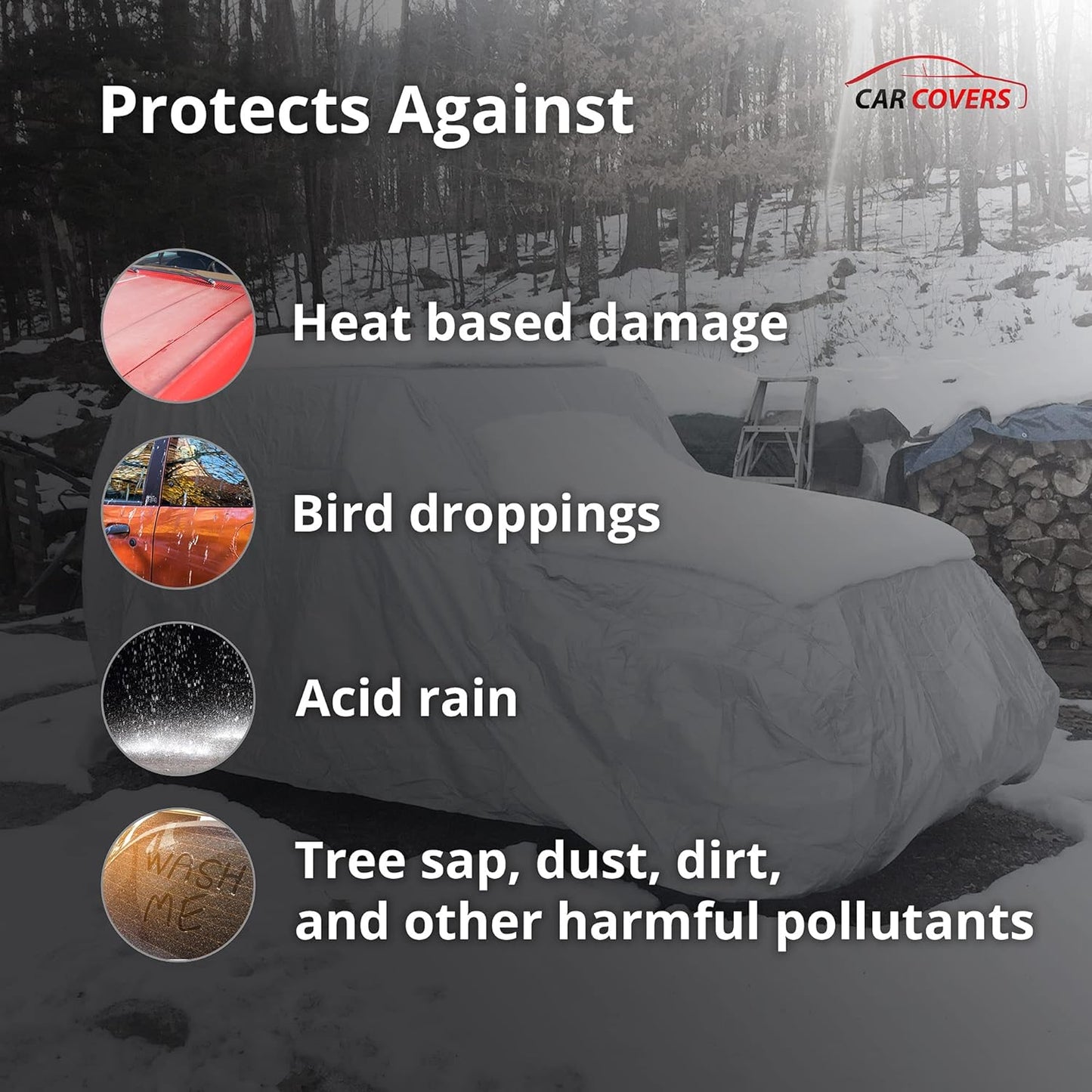 Car Covers Weatherproof Max Car Cover & Warranty Compatible with Porsche 1984-1989 911 3.2 Carrera Series E, F, G, H, I, J – Outdoor Cover Theft Cable Lock Car Accessories Better Than Waterproof