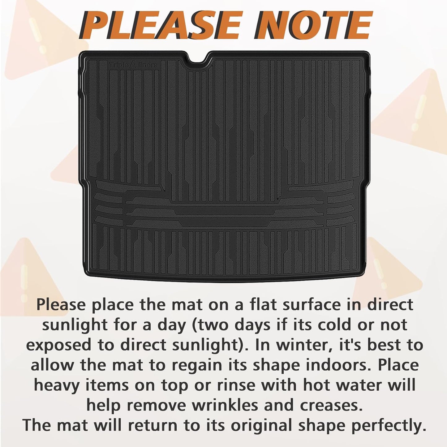 TripleAliners Trunk Mat All Weather Liners Compatible with 2025 Nissan Kicks Interior Accessories Custom Fit Anti-Slip TPE Full Coverage Protection Rear Trunk Floor Mat (SV SR Trim Level ONLY)