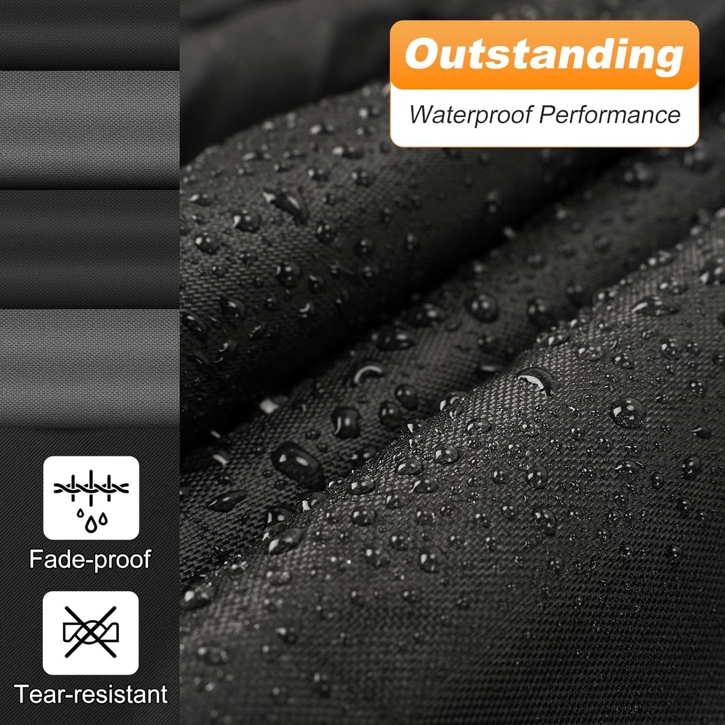 QUNSUNUS Waterproof Car Cover for Pontiac Grand Prix 1962-1977, Outdoor Car Covers with Zipper, All Weather Cover with Straps and Elastic Edges for Wind, Sun, UV and Dust Protection