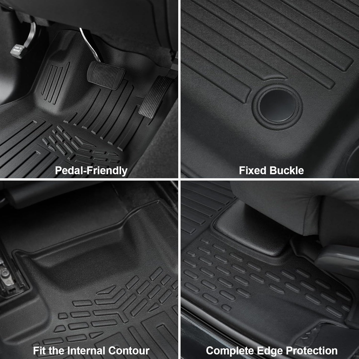 Floor Mats for 2016-2024 2025 Dodge Durango 7-seat, All Weather TPE Cargo Liner Cargo Mat and 3rd Row Backrest Mats for RT/GT Durango Accessories