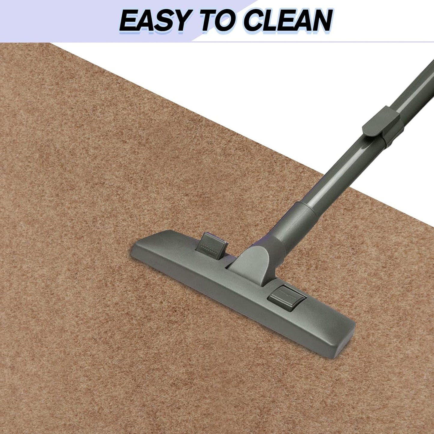 Custom Size Backed Non-Slip Area Rugs Runner, Easy Clean, Waterproof Runner Rugs for Hallway Entryway, Kitchen, Laundry, 3FT x 34FT, Beige