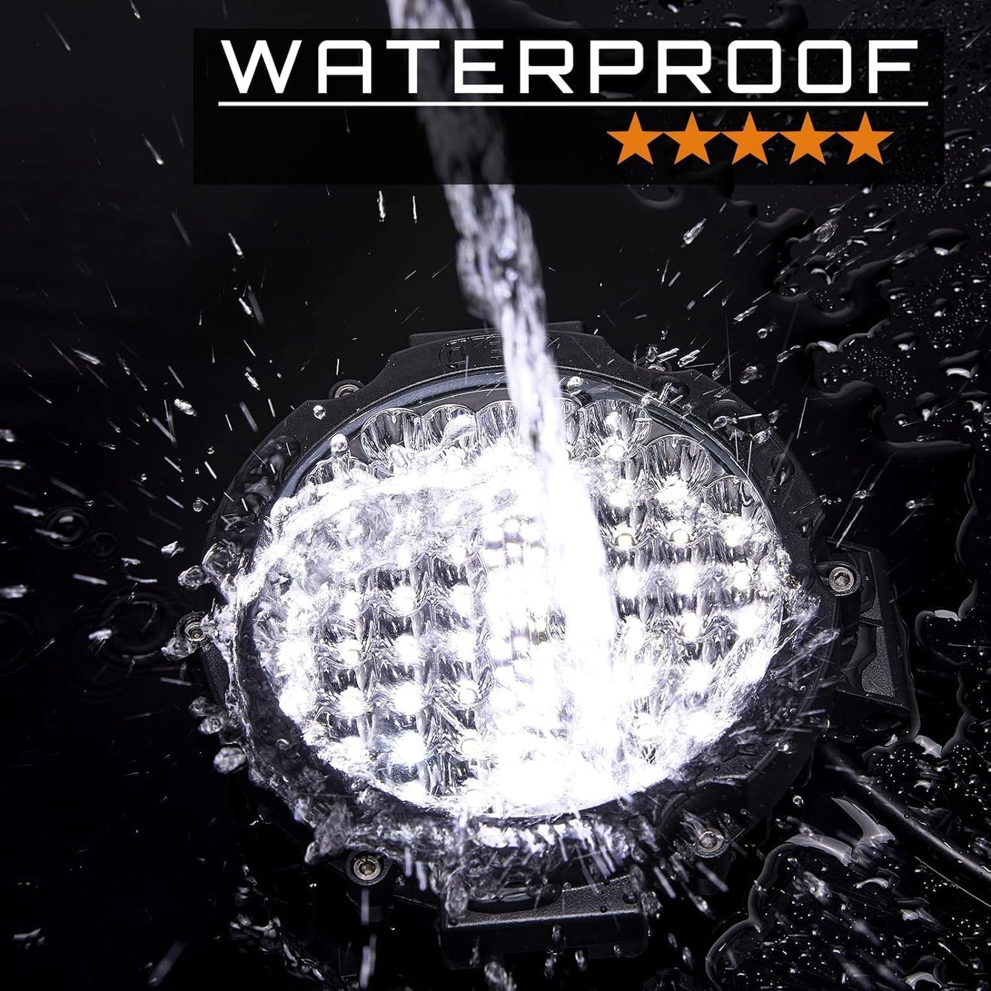 7 Inch Round LED Off Road Driving Lights with Wiring Harness DT Plug, 120W 12000lm LED Light Pods Trucks Tractor LEDs Work Lights, Offroad Auxiliary Driving Fog Light Snowmobile Golf Cart ATV UTV RV