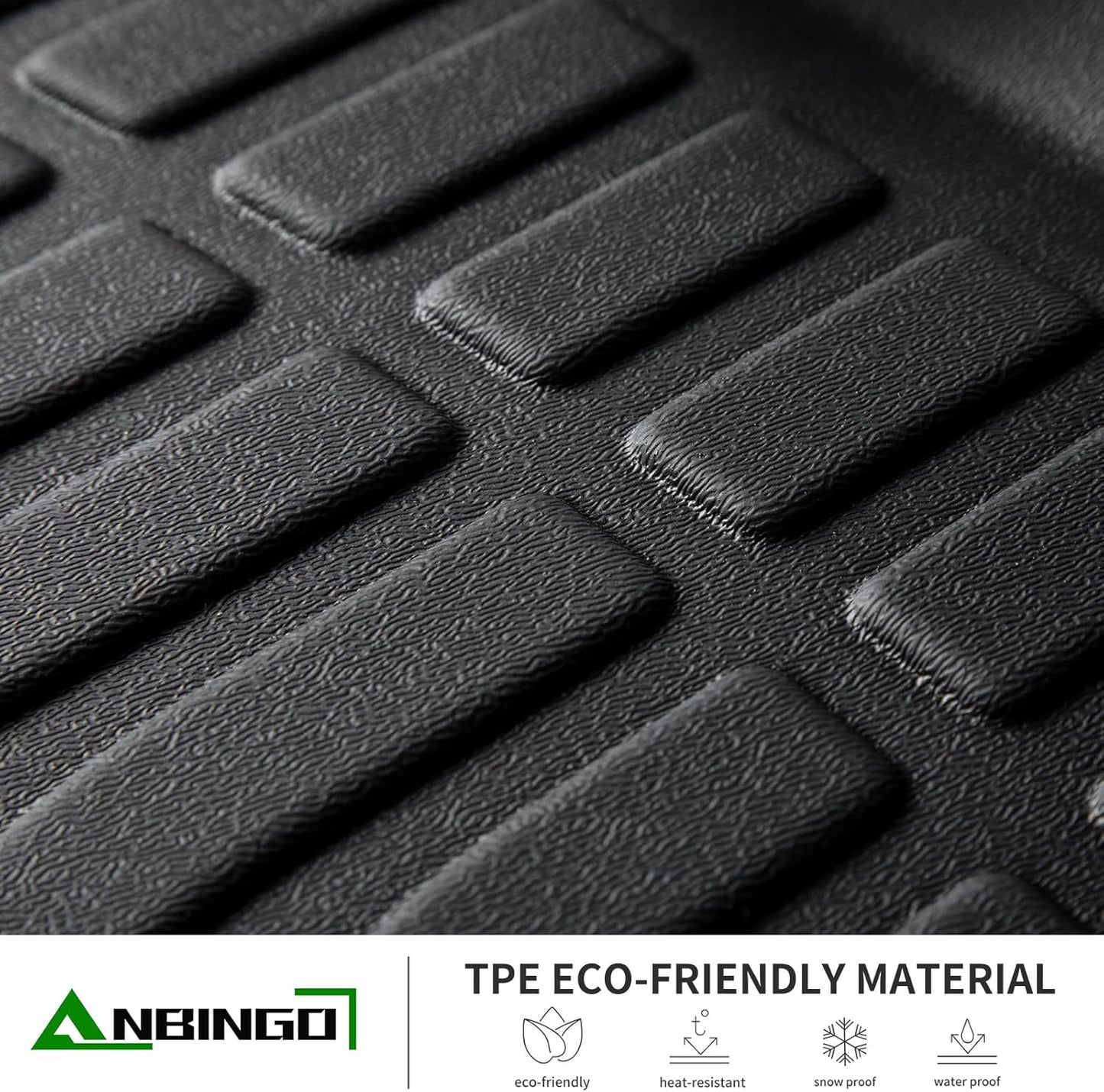 ANBINGO®Floor Mats & Cargo Liner for 2016-2021 Hyundai Tucson,2016 2017 2018 2019 2020 2021 Hyundai Tucson All Weather Protection TPE Anti-Slip Automotive Full Set Custom Car Mats Accessories - Black