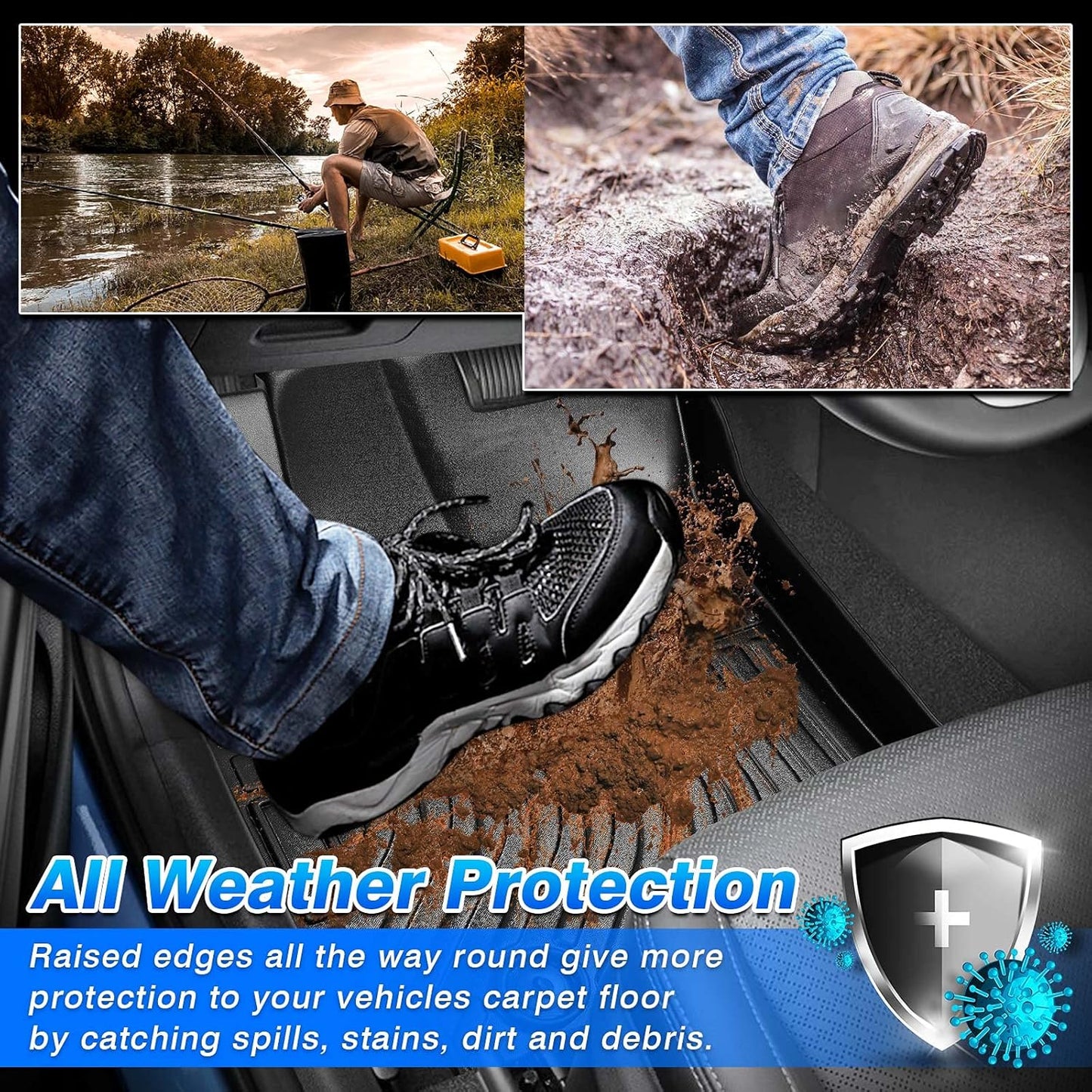 Cartist Floor Mats Fit for Audi Q5 2009-2017/2013-2017 SQ5 Accessories, All Weather Floor Liner for Q5/SQ5 Heavy Duty